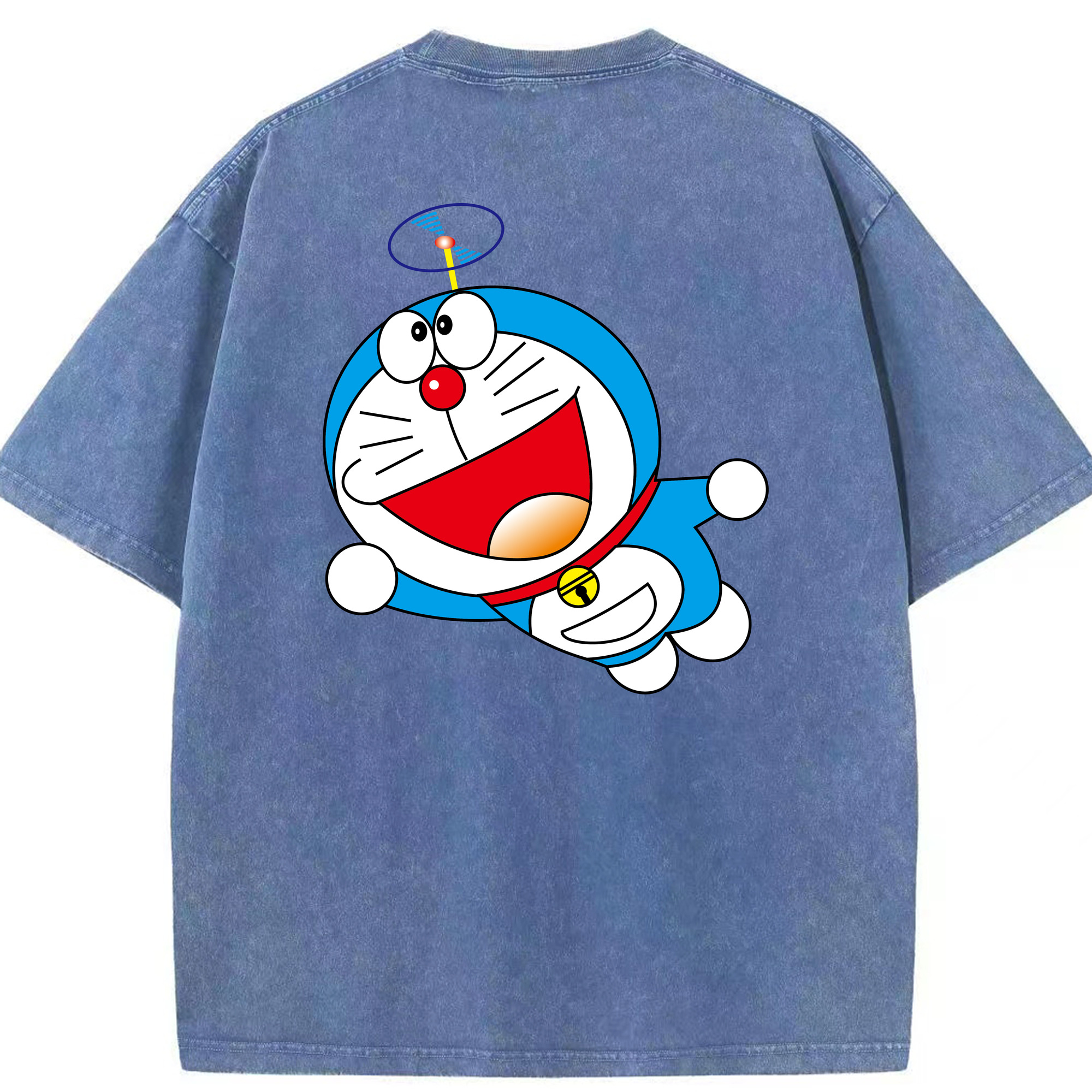 （画像用） ドラえもん Doraemon 綿100% ヴィンテージ風 半袖Tシャツ（背面プリント）