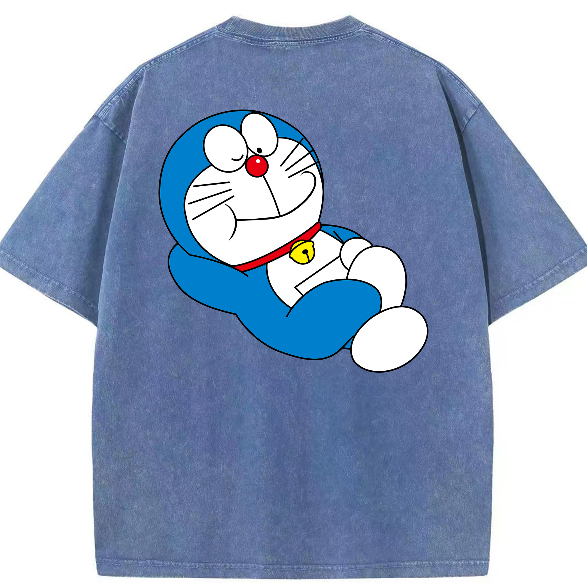 （画像用） ドラえもん Doraemon 綿100% ヴィンテージ風 半袖Tシャツ（背面プリント）