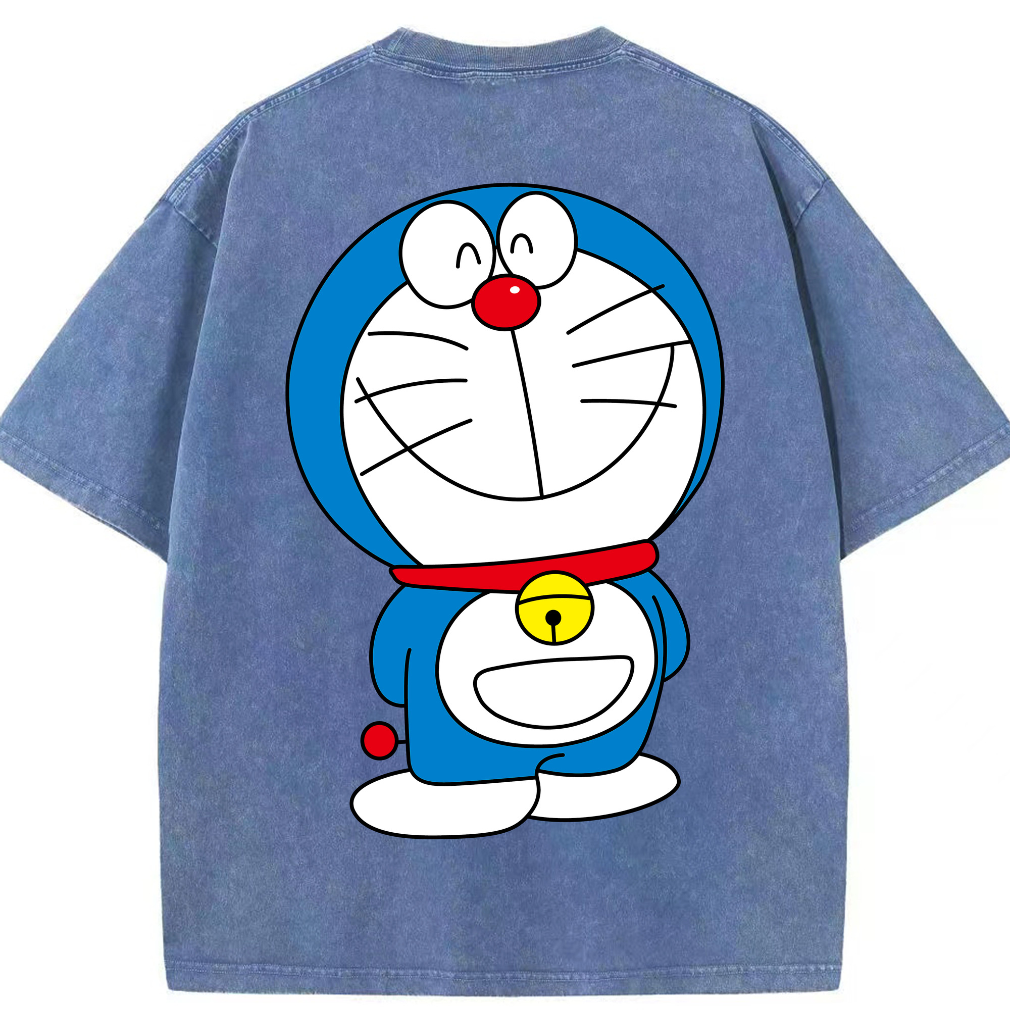 （画像用） ドラえもん Doraemon 綿100% ヴィンテージ風 半袖Tシャツ（背面プリント）