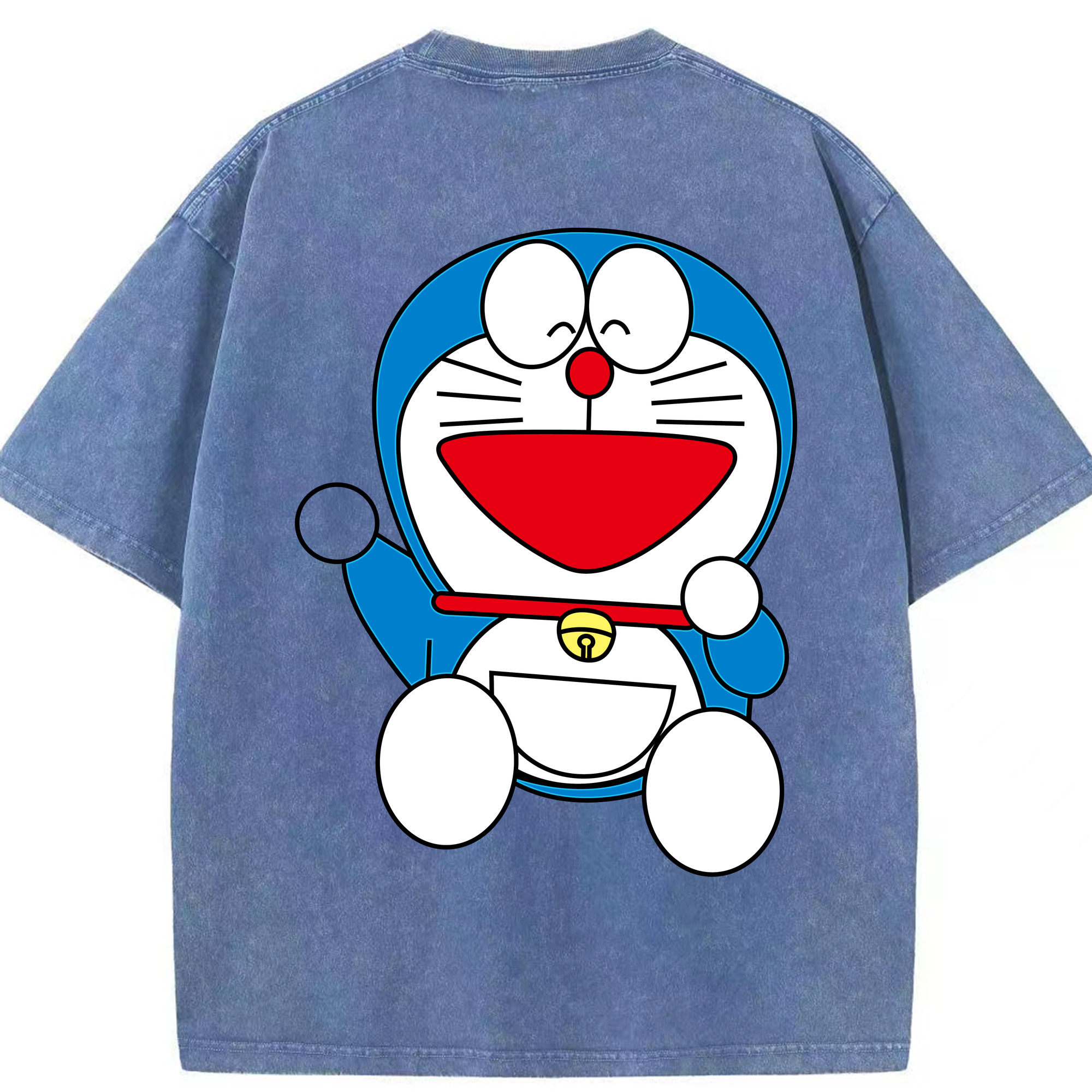 （画像用） ドラえもん Doraemon 綿100% ヴィンテージ風 半袖Tシャツ（背面プリント）