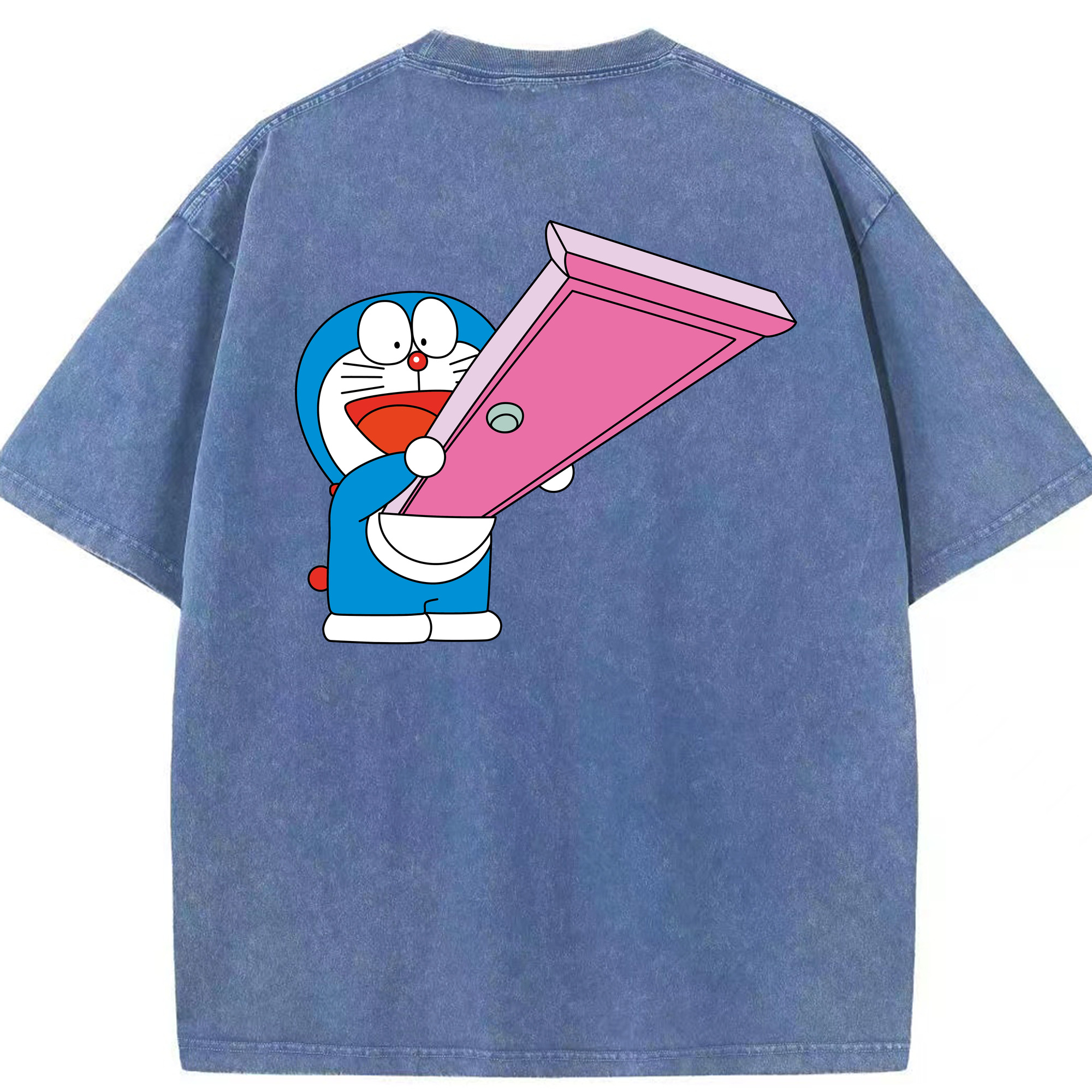（画像用） ドラえもん Doraemon 綿100% ヴィンテージ風 半袖Tシャツ（背面プリント）