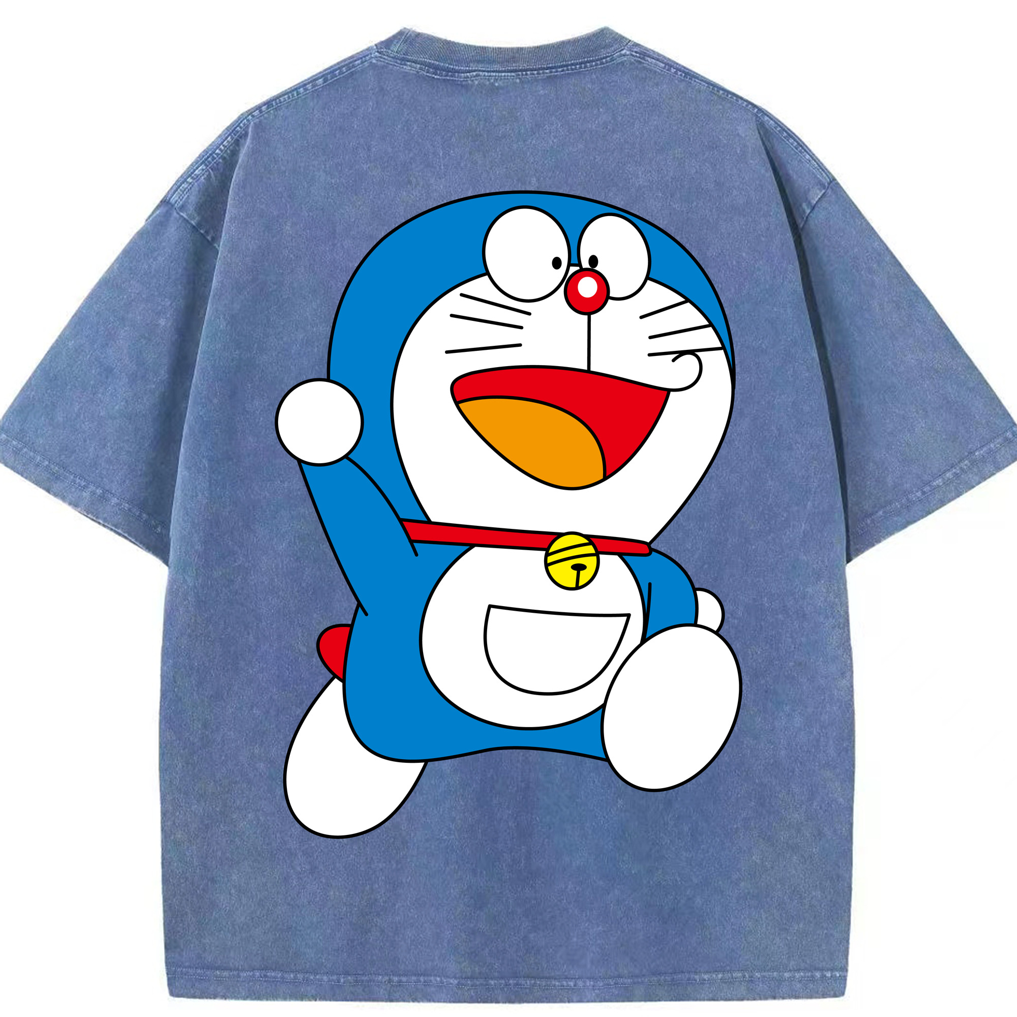 （画像用） ドラえもん Doraemon 綿100% ヴィンテージ風 半袖Tシャツ（背面プリント）