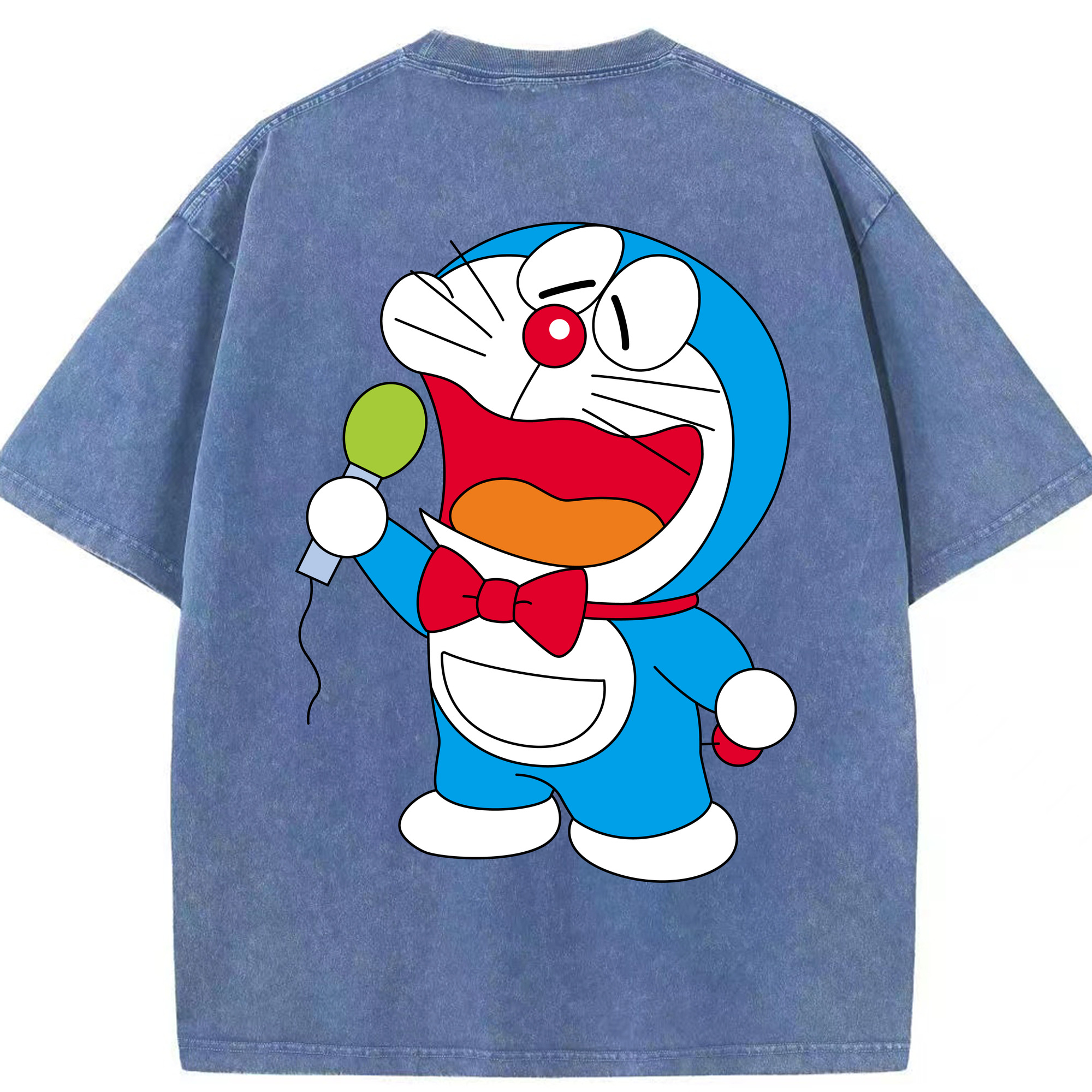 （画像用） ドラえもん Doraemon 綿100% ヴィンテージ風 半袖Tシャツ（背面プリント）