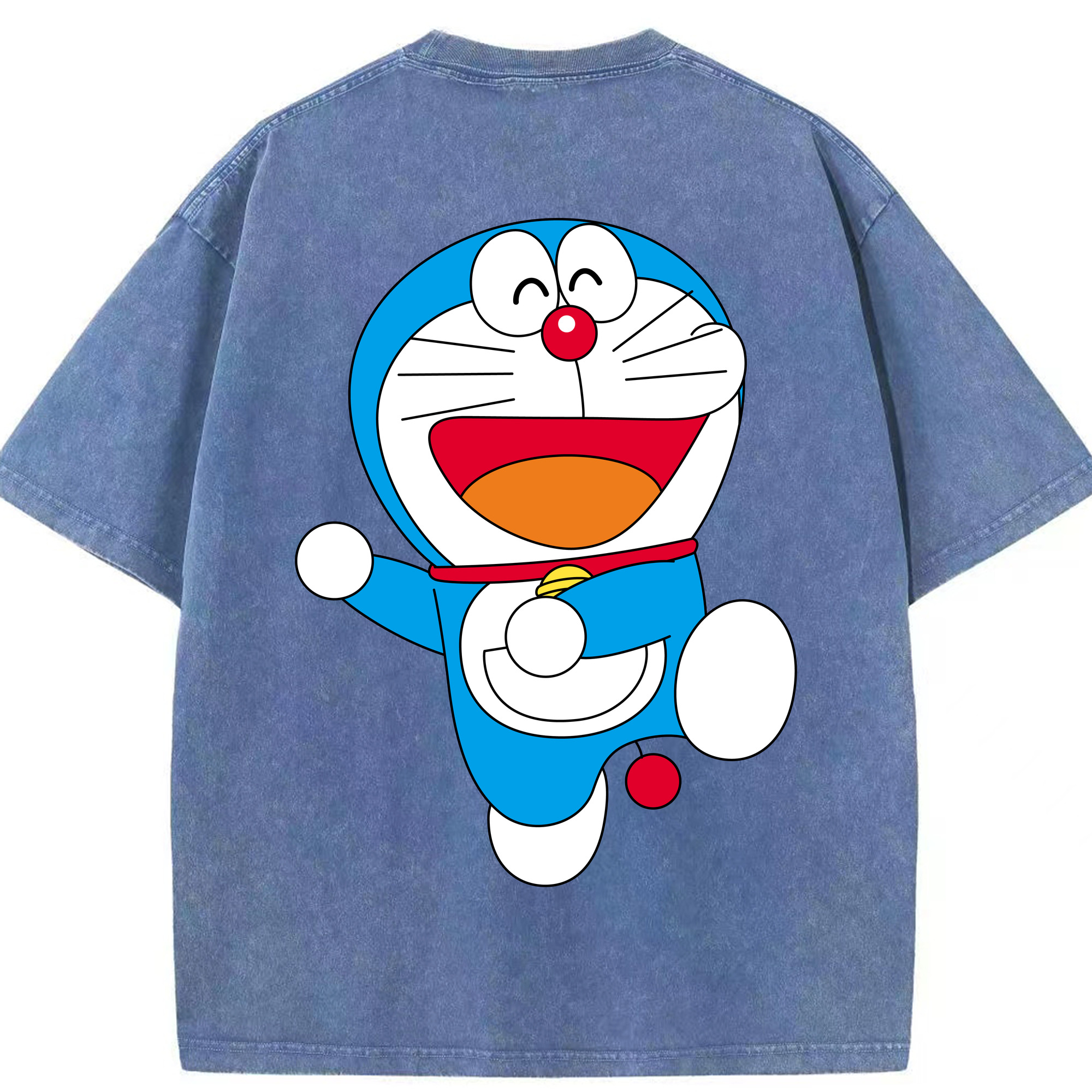 （画像用） ドラえもん Doraemon 綿100% ヴィンテージ風 半袖Tシャツ（背面プリント）