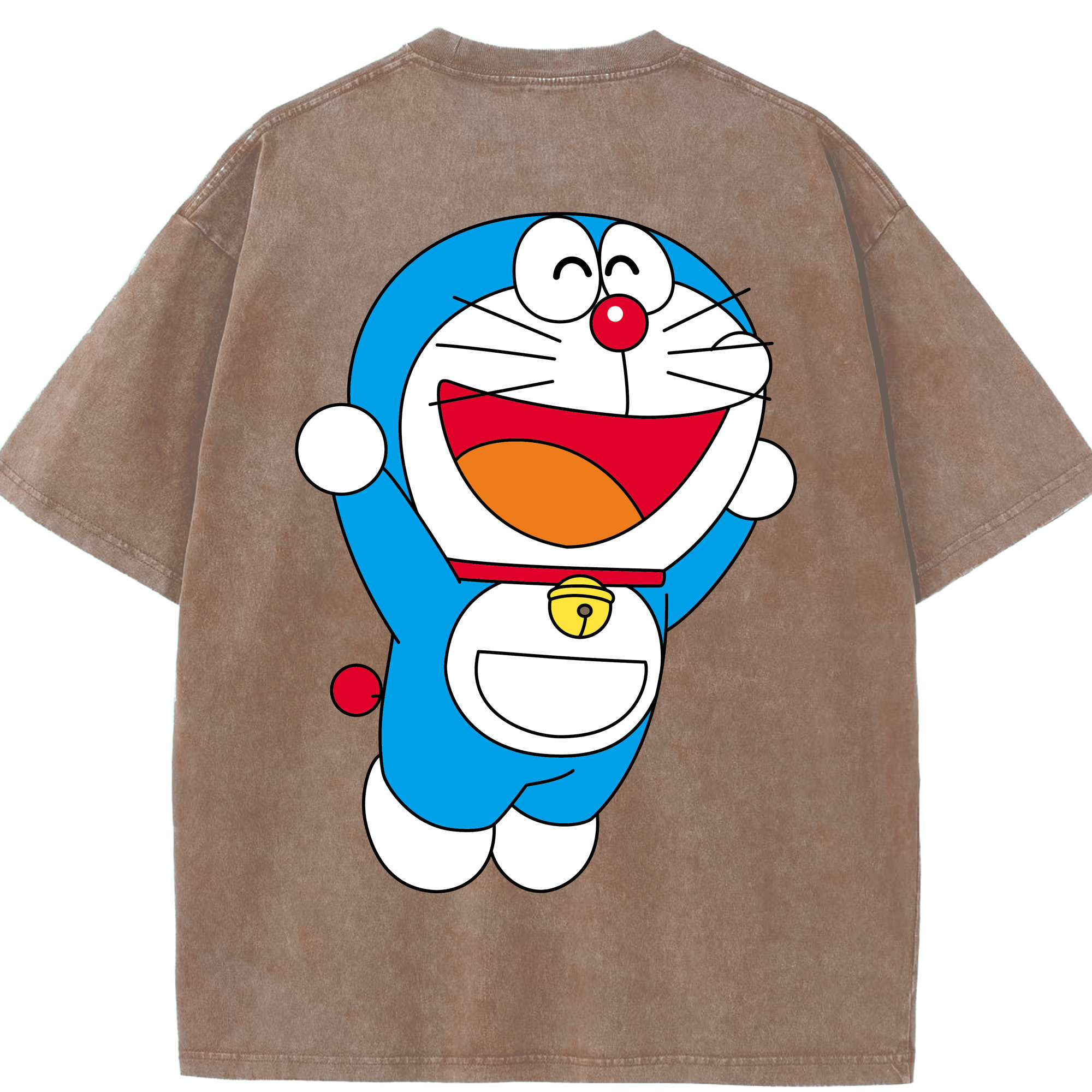 （画像用） ドラえもん Doraemon 綿100% ヴィンテージ風 半袖Tシャツ（背面プリント）