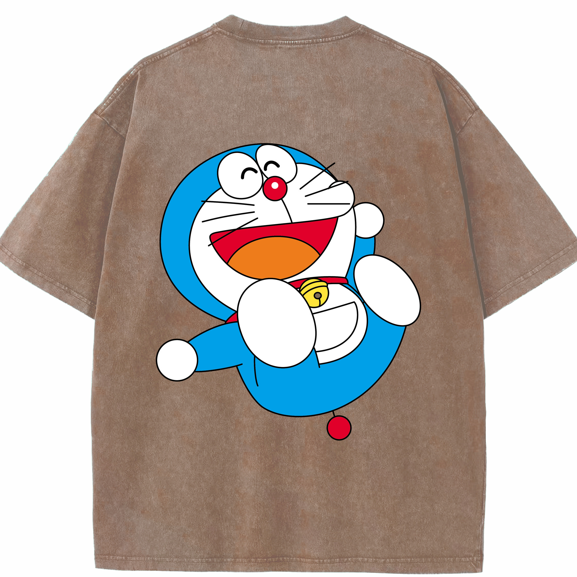 （画像用） ドラえもん Doraemon 綿100% ヴィンテージ風 半袖Tシャツ（背面プリント）