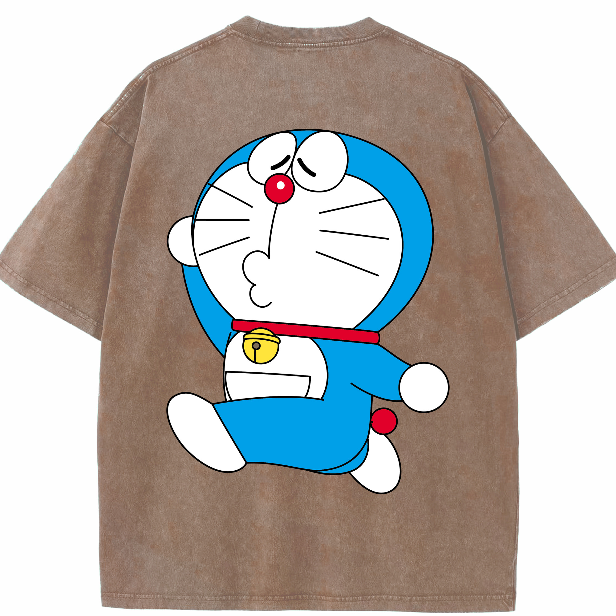 （画像用） ドラえもん Doraemon 綿100% ヴィンテージ風 半袖Tシャツ（背面プリント）