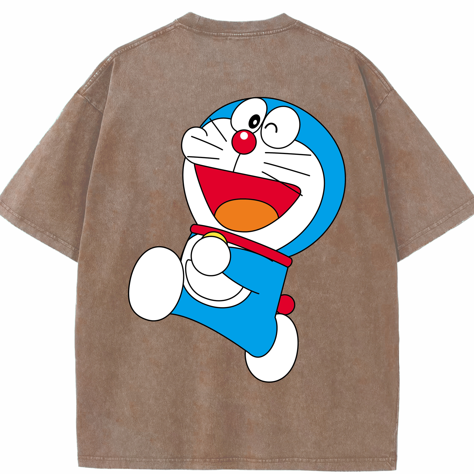 （画像用） ドラえもん Doraemon 綿100% ヴィンテージ風 半袖Tシャツ（背面プリント）