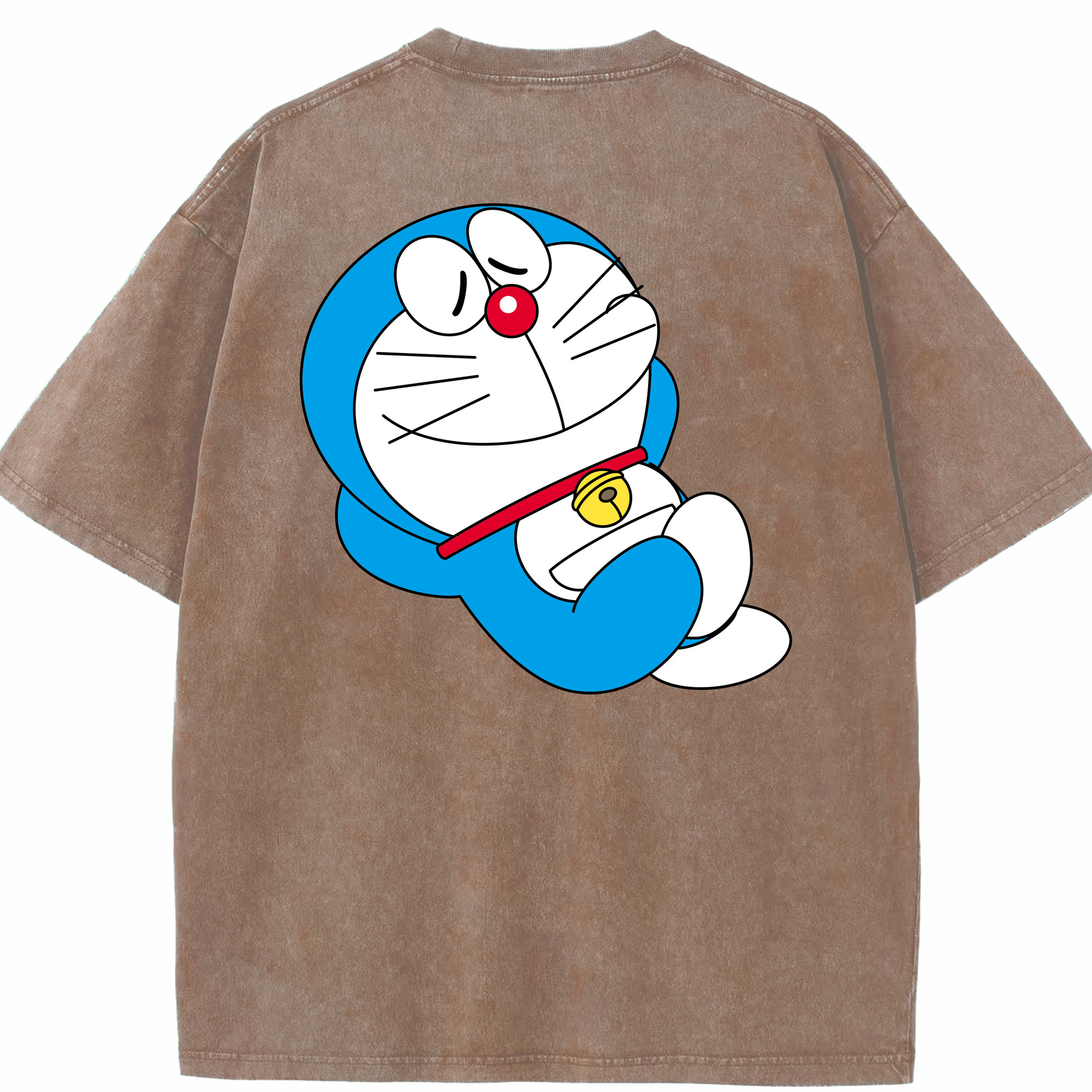 （画像用） ドラえもん Doraemon 綿100% ヴィンテージ風 半袖Tシャツ（背面プリント）