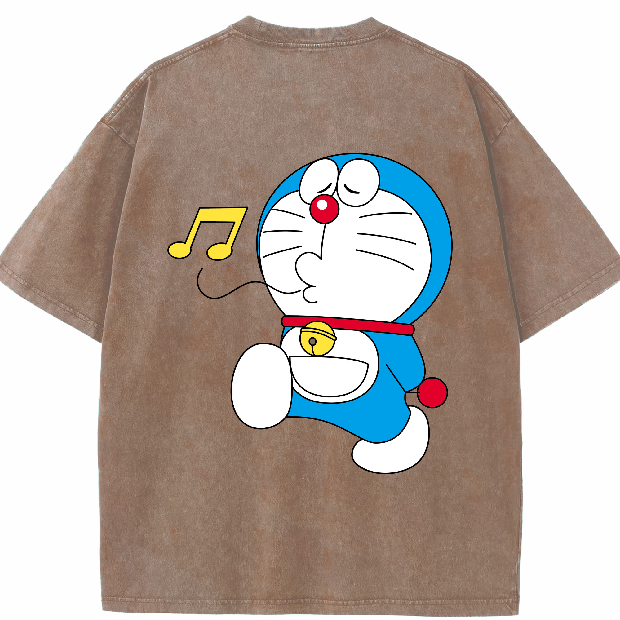（画像用） ドラえもん Doraemon 綿100% ヴィンテージ風 半袖Tシャツ（背面プリント）