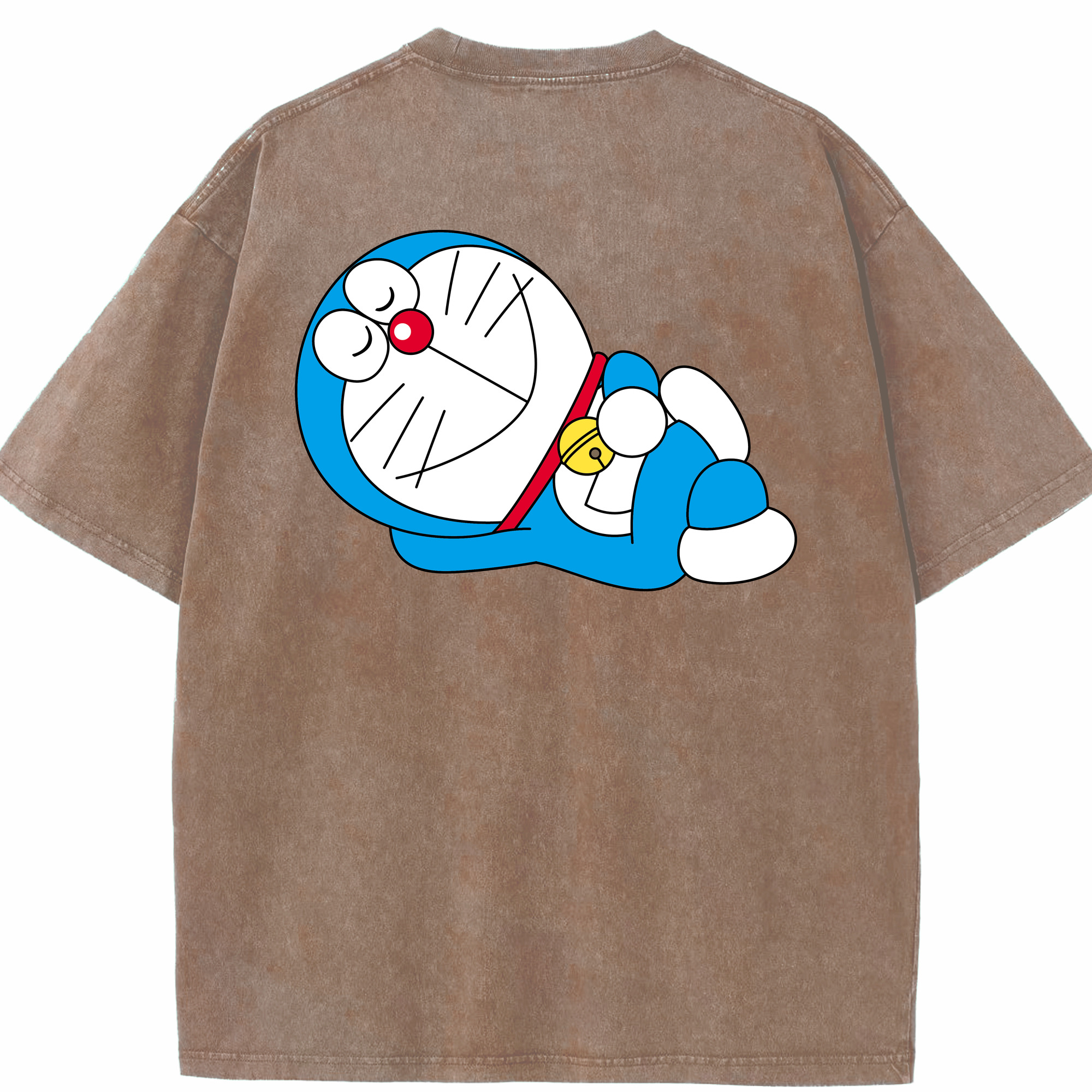 （画像用） ドラえもん Doraemon 綿100% ヴィンテージ風 半袖Tシャツ（背面プリント）