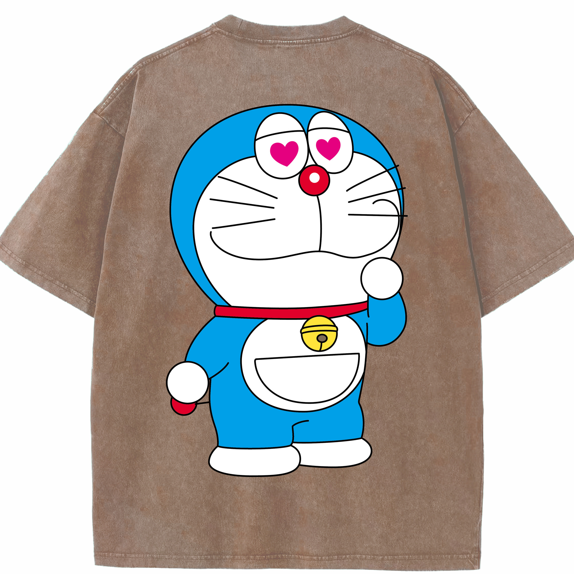（画像用） ドラえもん Doraemon 綿100% ヴィンテージ風 半袖Tシャツ（背面プリント）