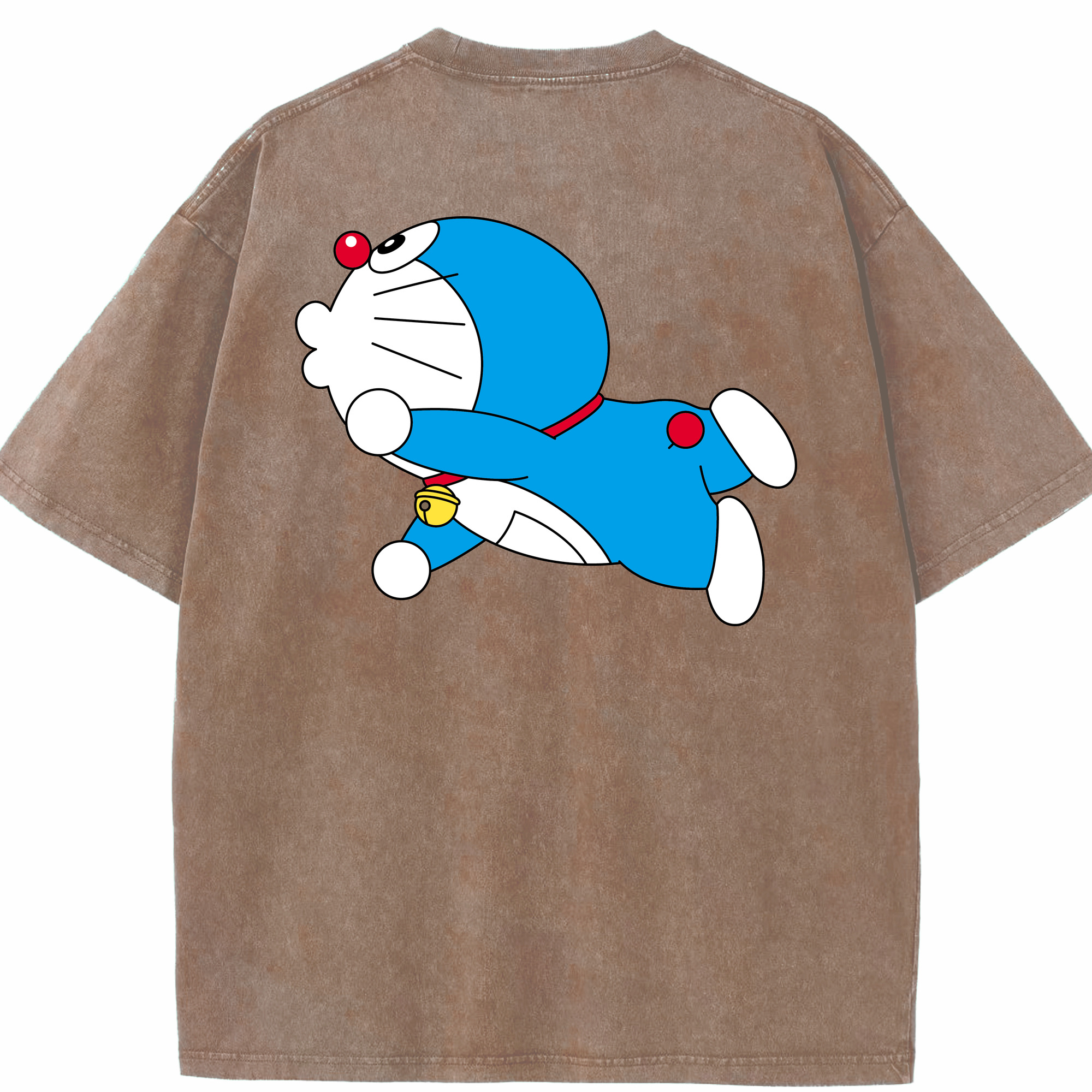 （画像用） ドラえもん Doraemon 綿100% ヴィンテージ風 半袖Tシャツ（背面プリント）