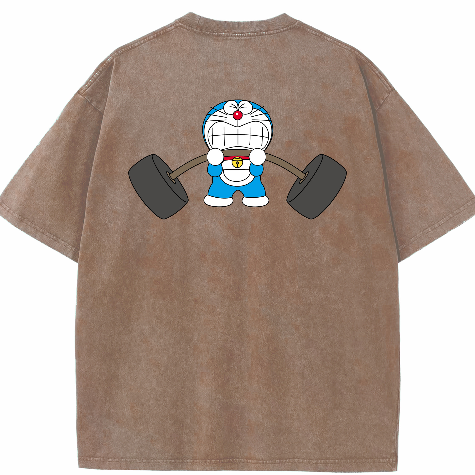 （画像用） ドラえもん Doraemon 綿100% ヴィンテージ風 半袖Tシャツ（背面プリント）