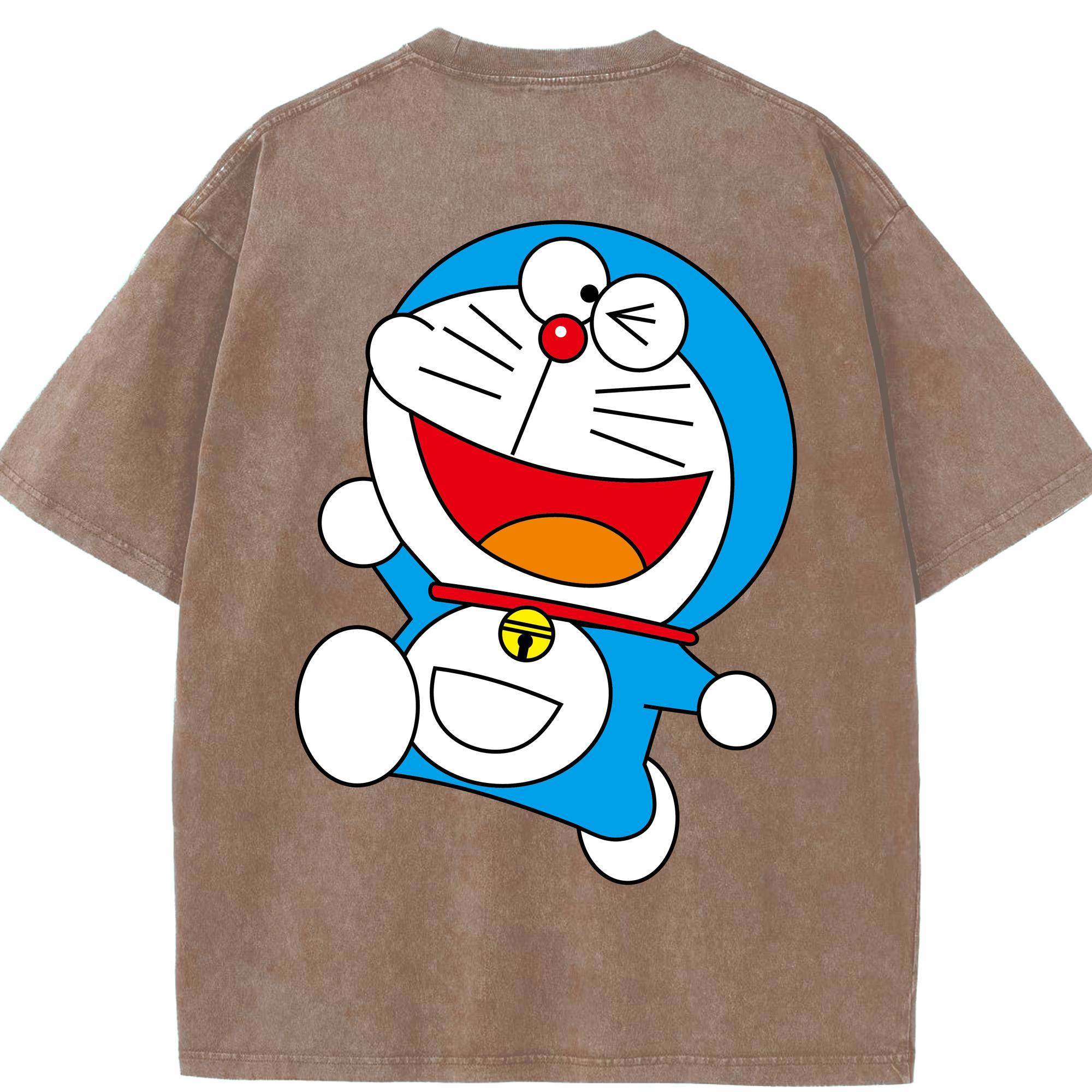 （画像用） ドラえもん Doraemon 綿100% ヴィンテージ風 半袖Tシャツ（背面プリント）