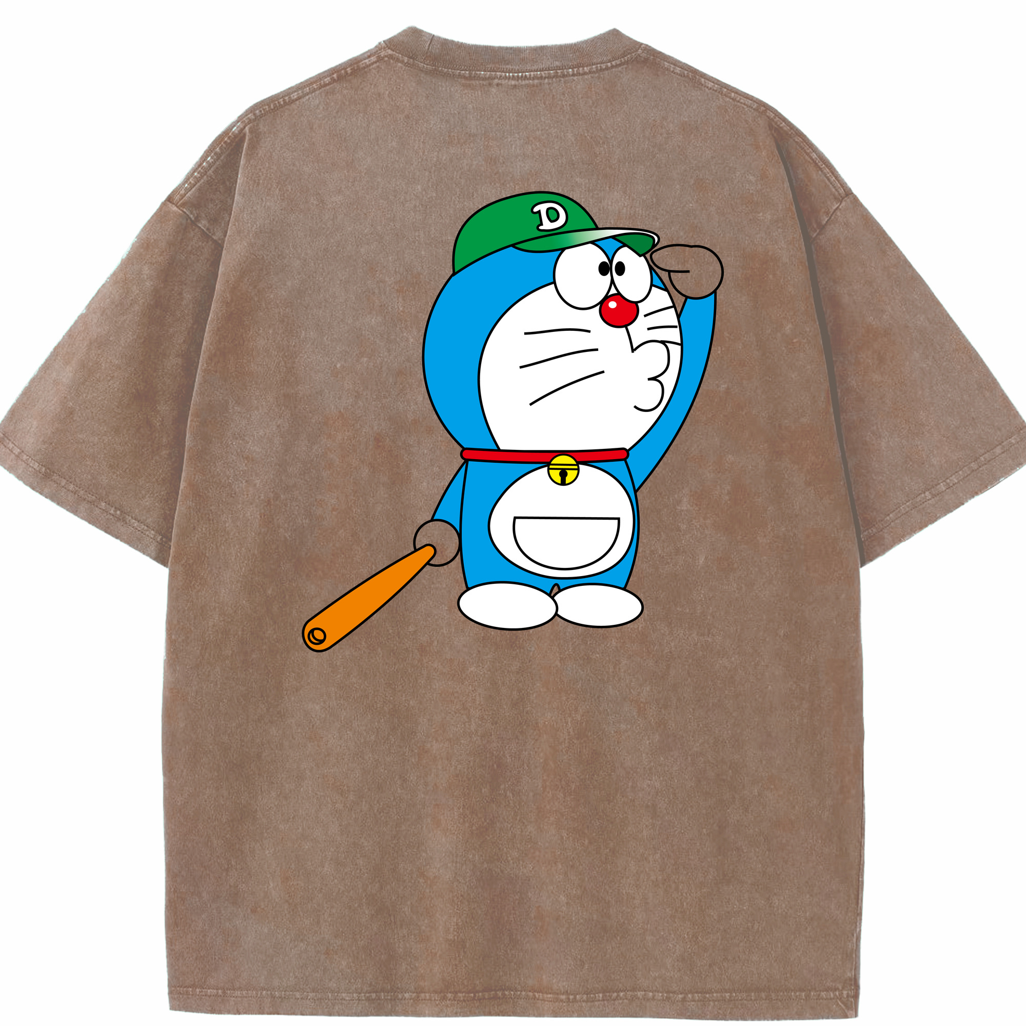 （画像用） ドラえもん Doraemon 綿100% ヴィンテージ風 半袖Tシャツ（背面プリント）