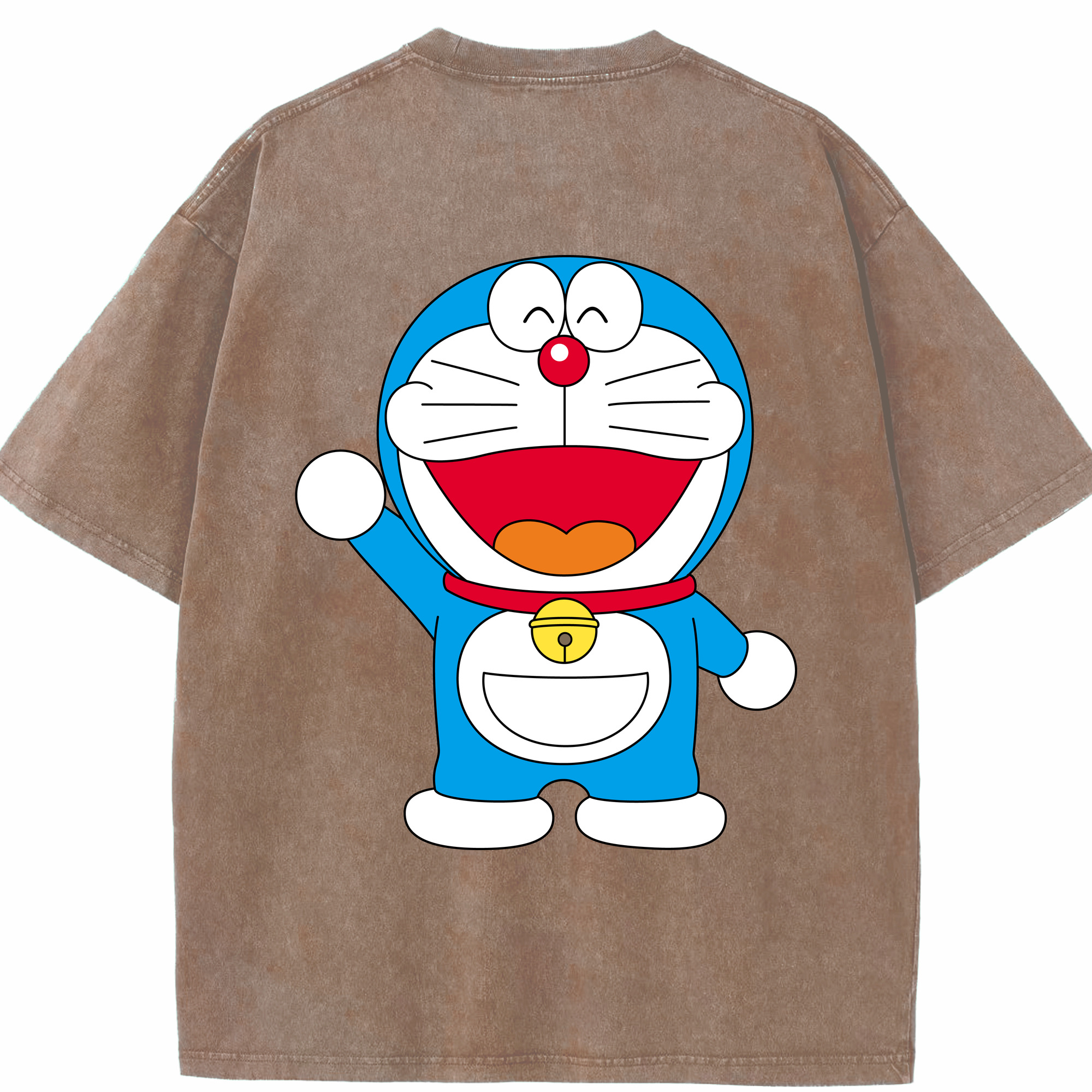 （画像用） ドラえもん Doraemon 綿100% ヴィンテージ風 半袖Tシャツ（背面プリント）