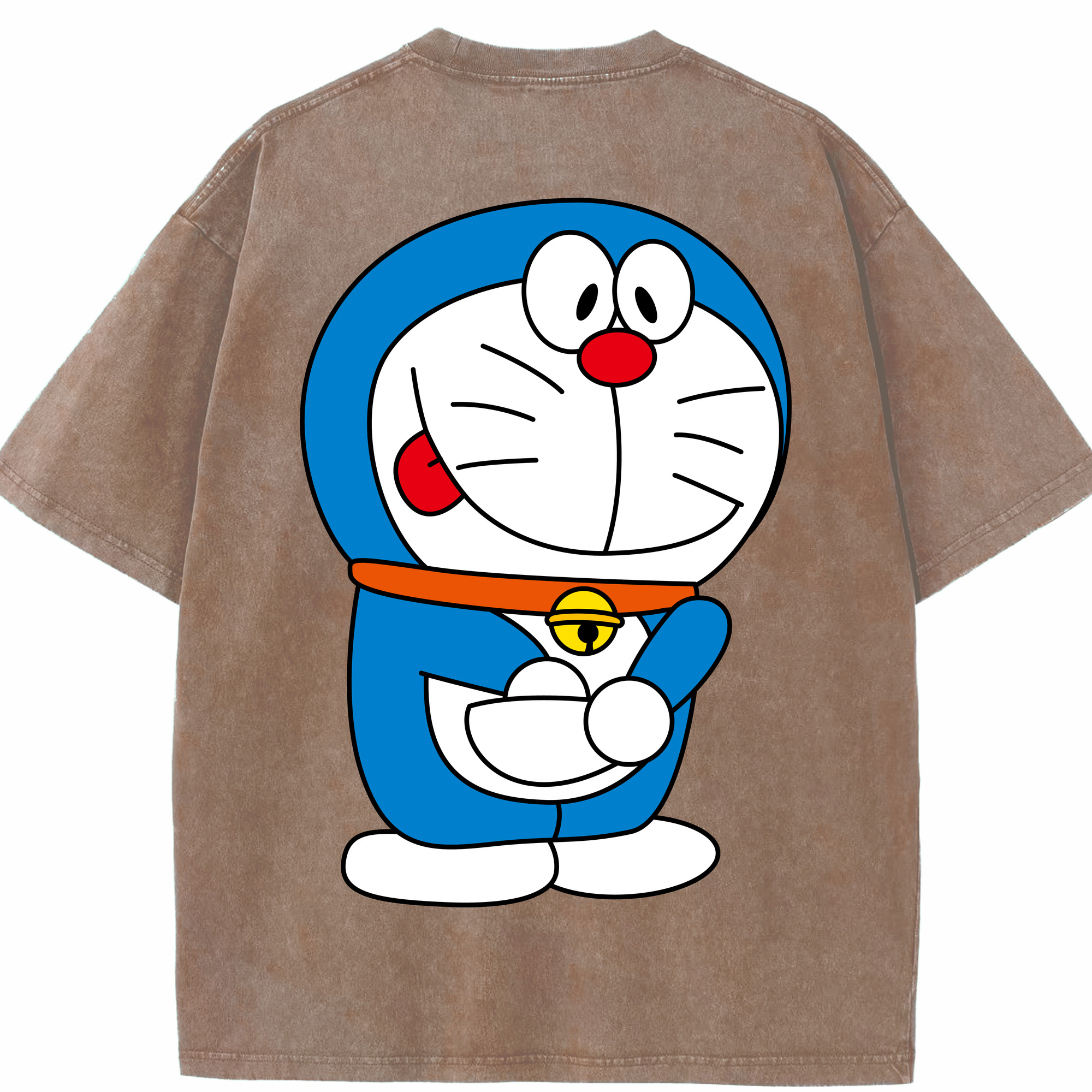 （画像用） ドラえもん Doraemon 綿100% ヴィンテージ風 半袖Tシャツ（背面プリント）