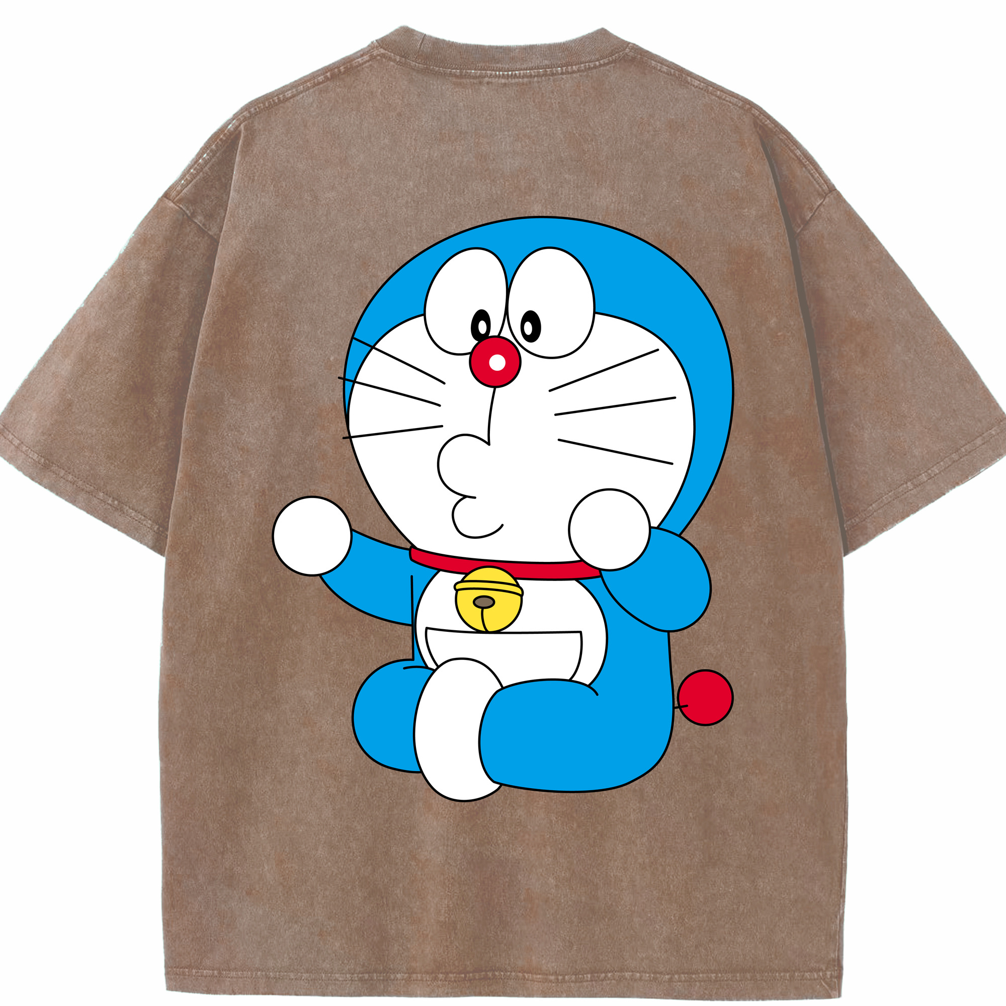 （画像用） ドラえもん Doraemon 綿100% ヴィンテージ風 半袖Tシャツ（背面プリント）