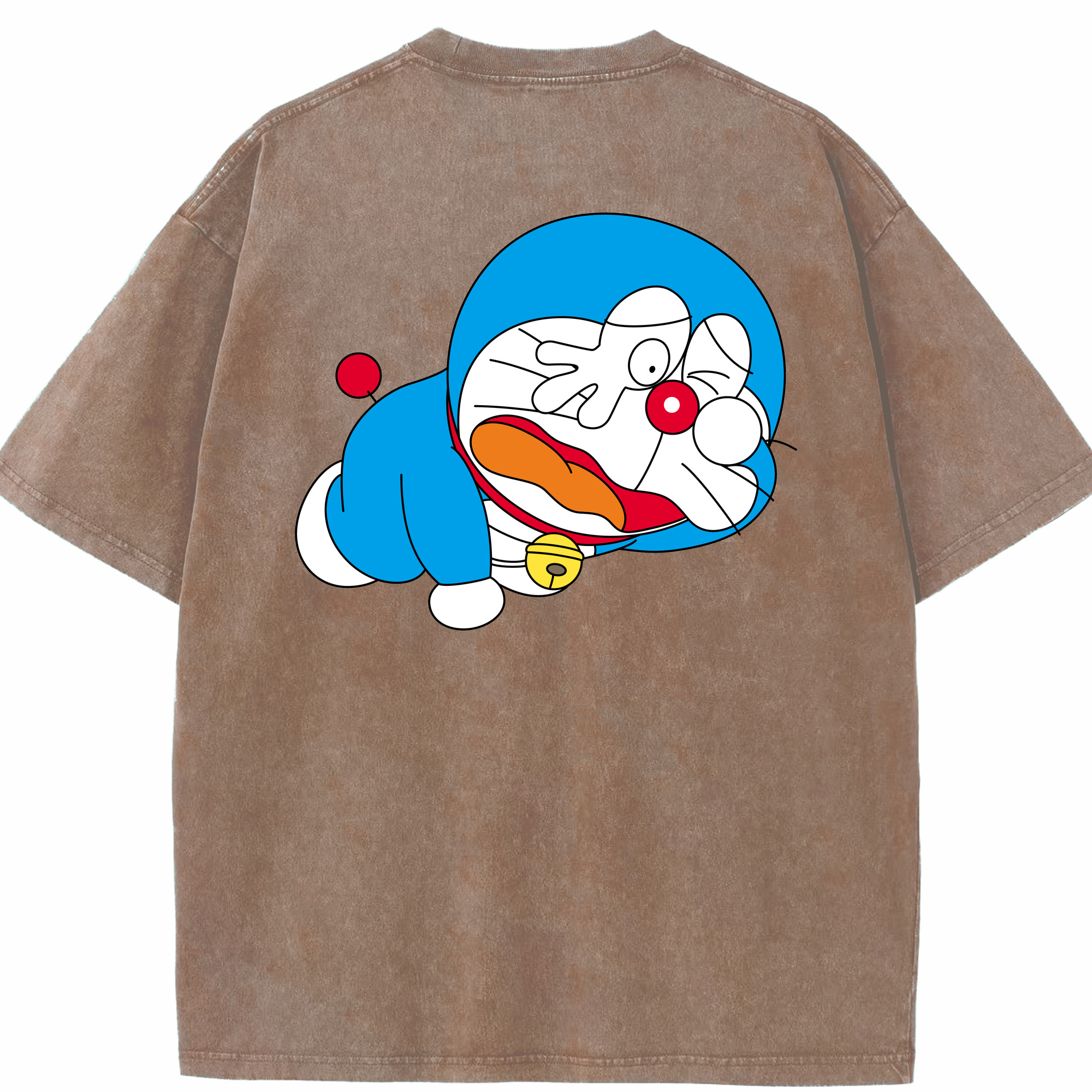 （画像用） ドラえもん Doraemon 綿100% ヴィンテージ風 半袖Tシャツ（背面プリント）
