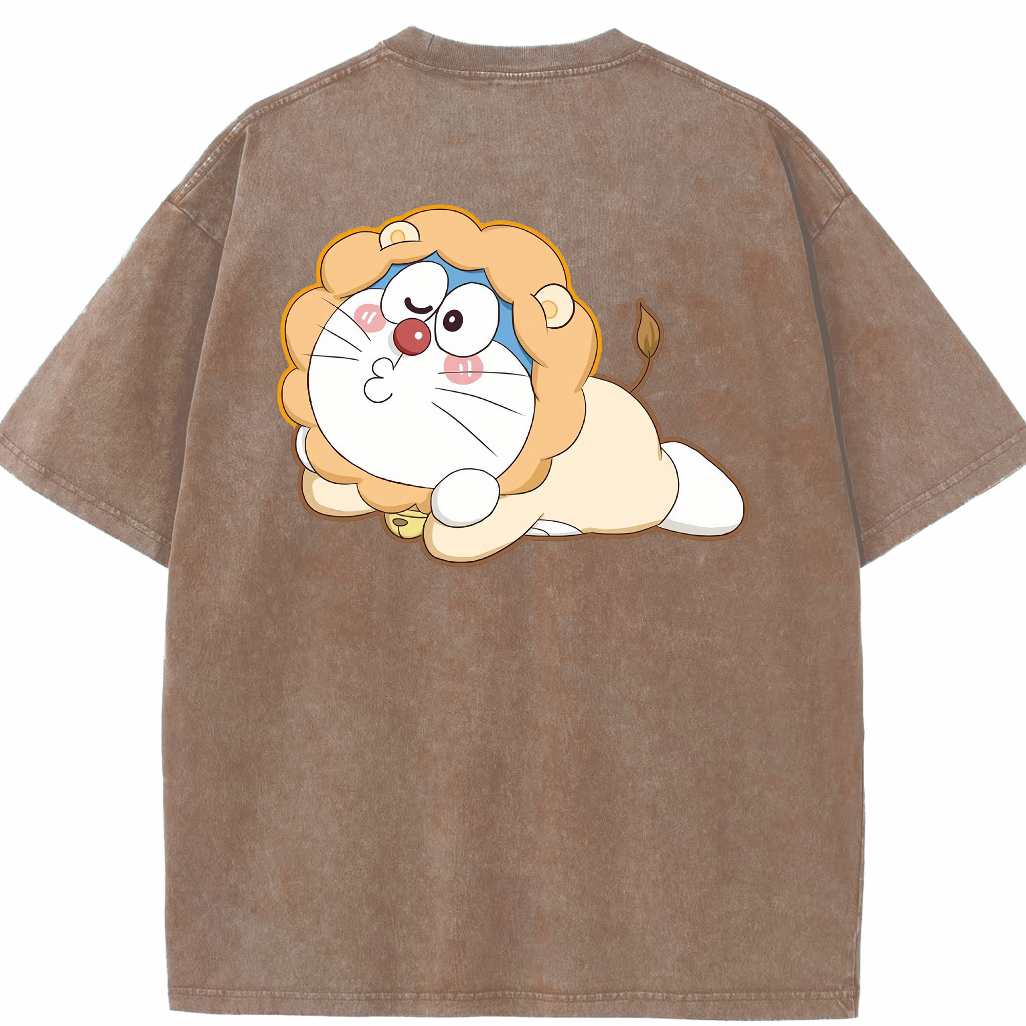（画像用） ドラえもん Doraemon 綿100% ヴィンテージ風 半袖Tシャツ（背面プリント）