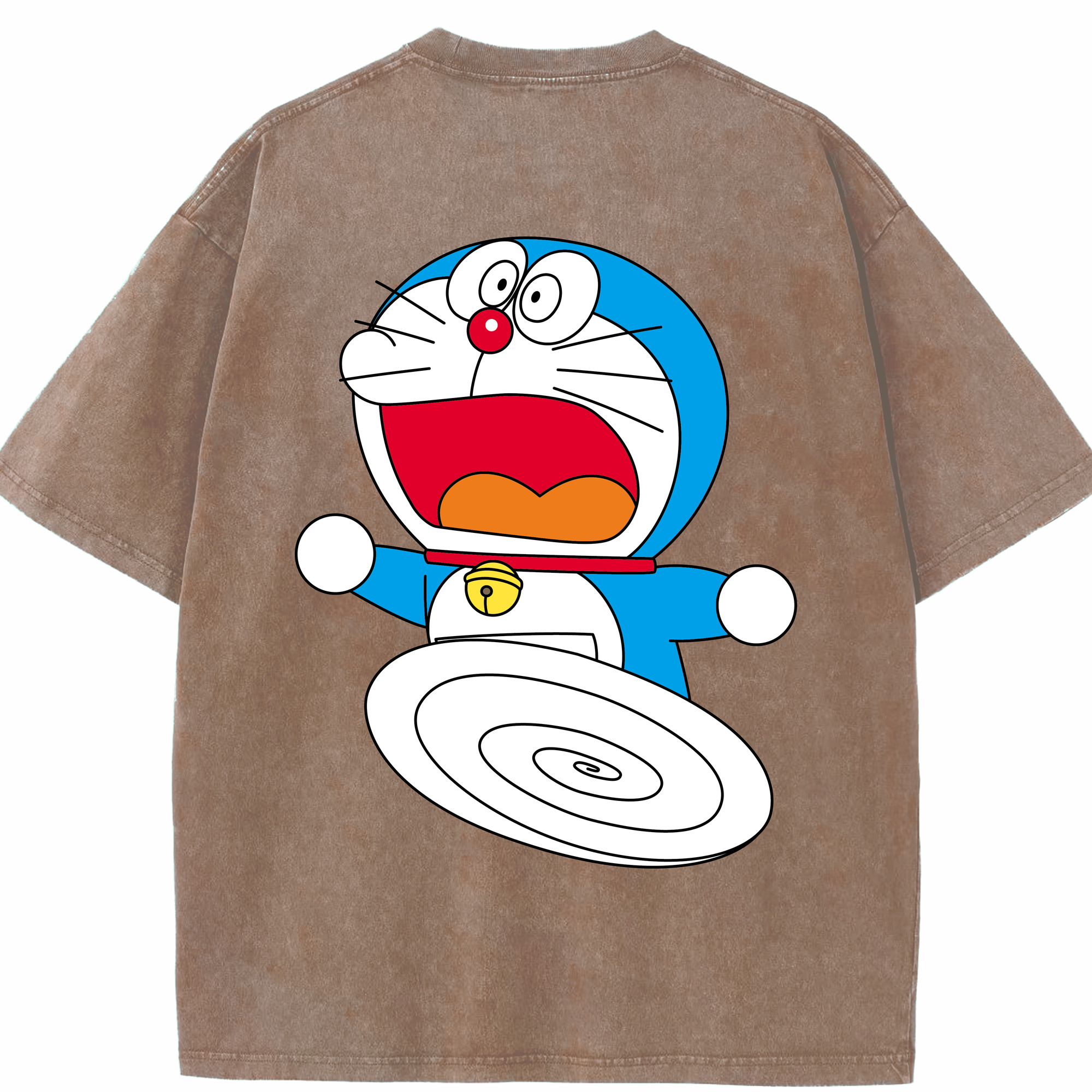 （画像用） ドラえもん Doraemon 綿100% ヴィンテージ風 半袖Tシャツ（背面プリント）