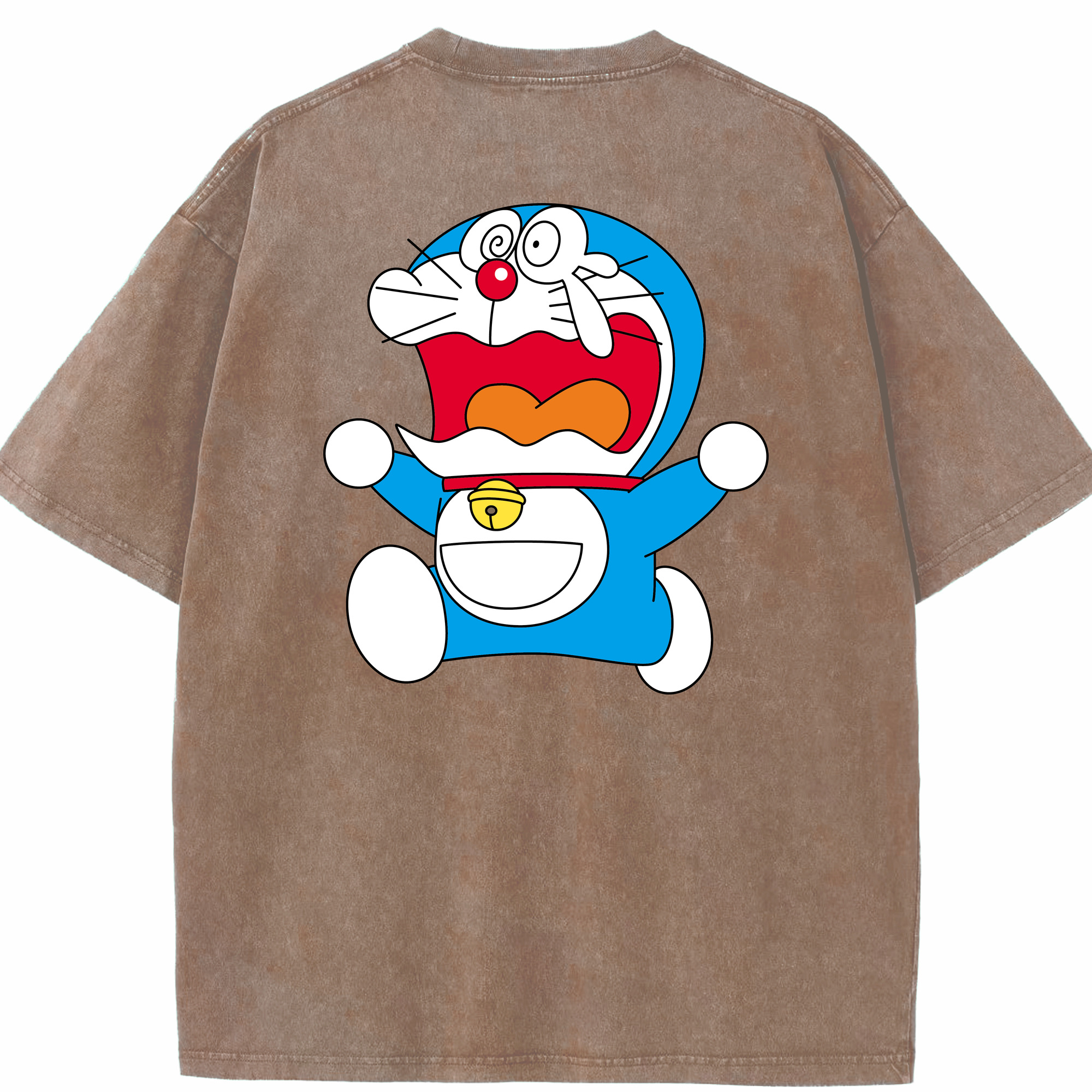（画像用） ドラえもん Doraemon 綿100% ヴィンテージ風 半袖Tシャツ（背面プリント）