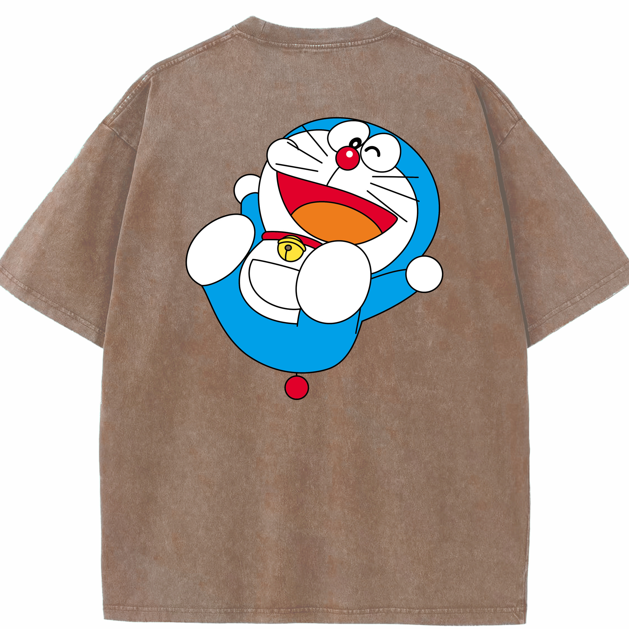 （画像用） ドラえもん Doraemon 綿100% ヴィンテージ風 半袖Tシャツ（背面プリント）