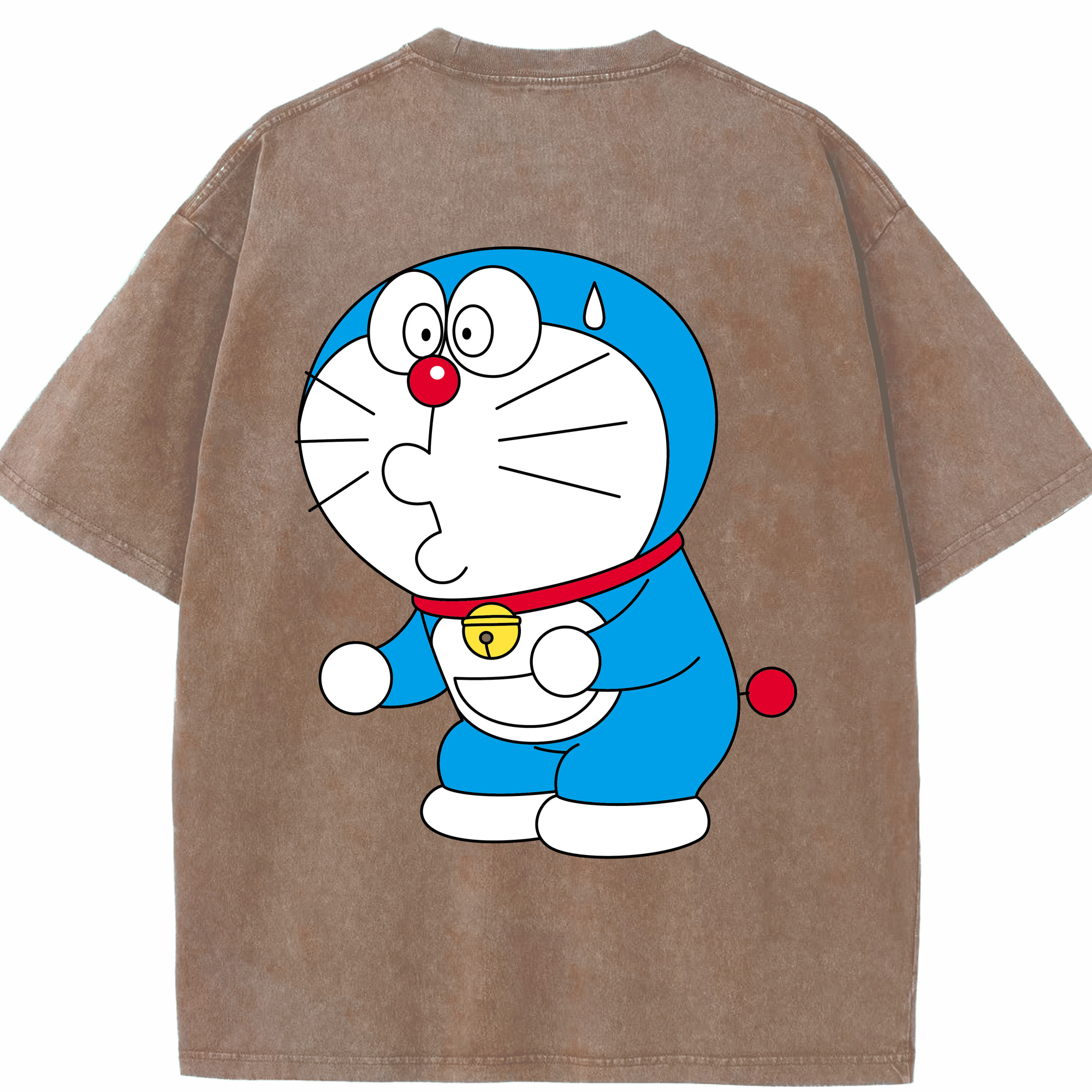 （画像用） ドラえもん Doraemon 綿100% ヴィンテージ風 半袖Tシャツ（背面プリント）