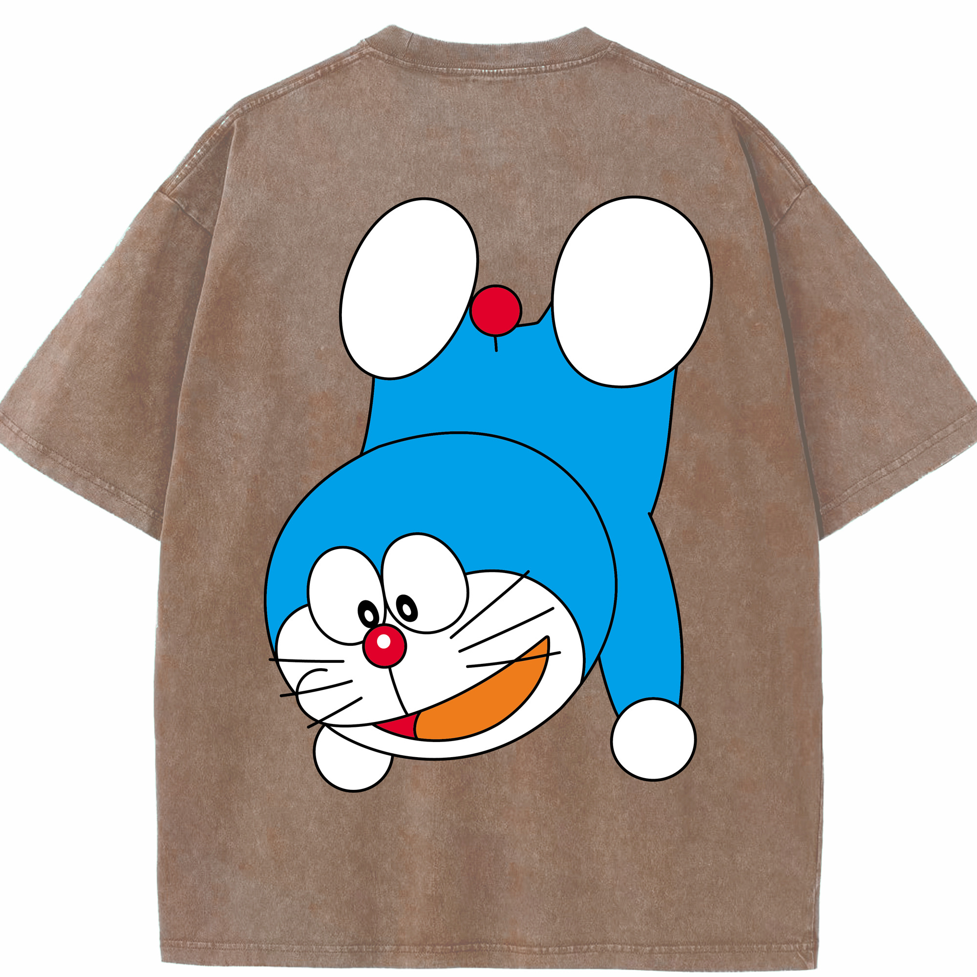 （画像用） ドラえもん Doraemon 綿100% ヴィンテージ風 半袖Tシャツ（背面プリント）