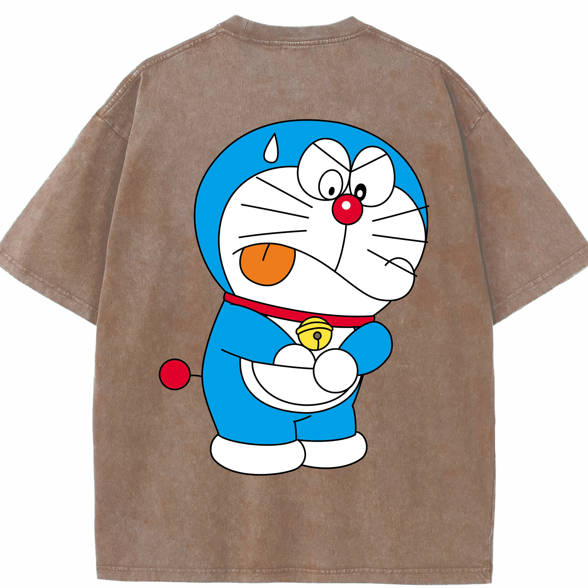 （画像用） ドラえもん Doraemon 綿100% ヴィンテージ風 半袖Tシャツ（背面プリント）