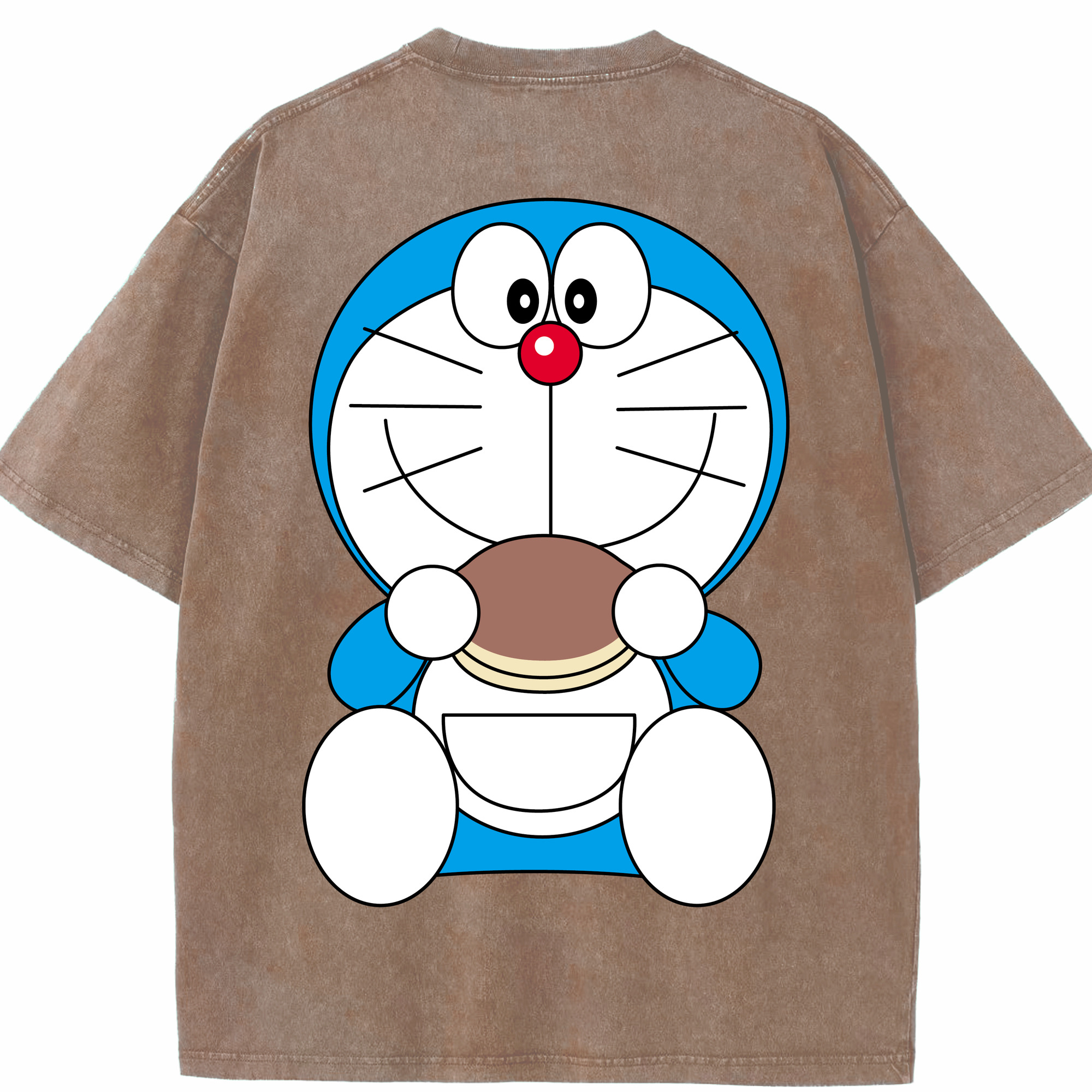 （画像用） ドラえもん Doraemon 綿100% ヴィンテージ風 半袖Tシャツ（背面プリント）