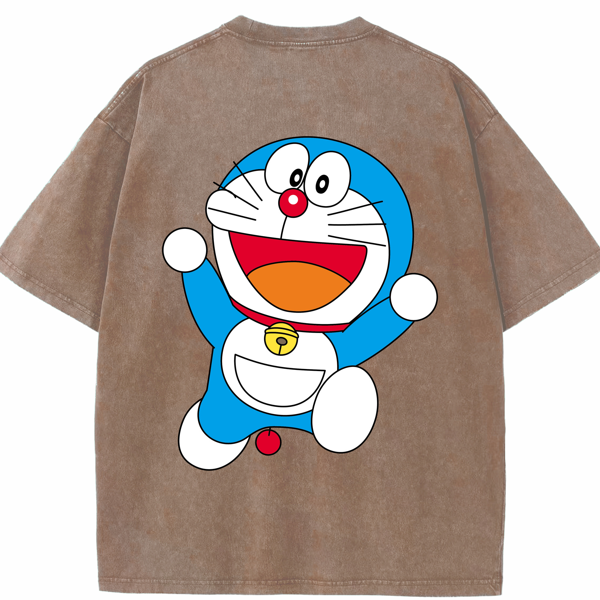 （画像用） ドラえもん Doraemon 綿100% ヴィンテージ風 半袖Tシャツ（背面プリント）