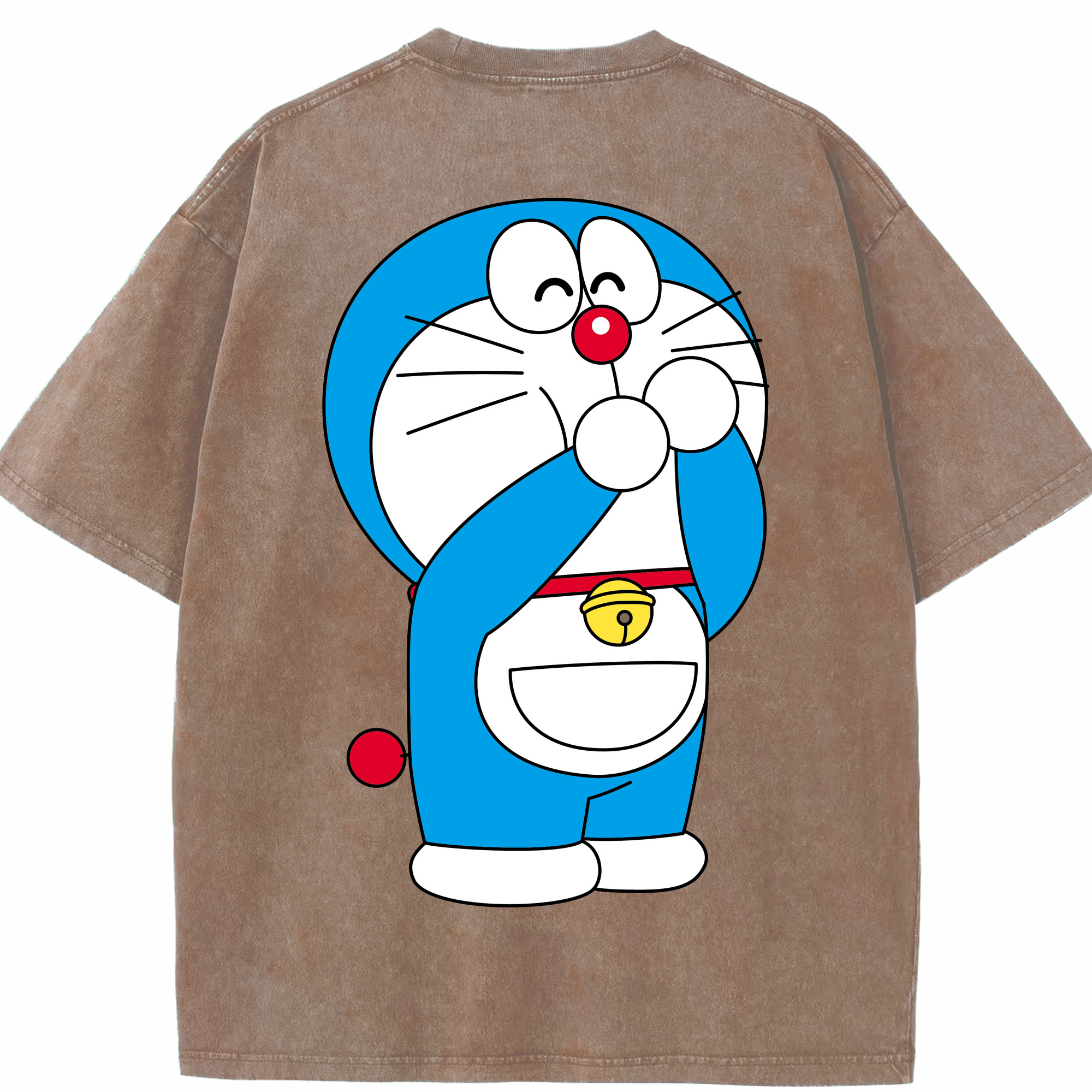 （画像用） ドラえもん Doraemon 綿100% ヴィンテージ風 半袖Tシャツ（背面プリント）