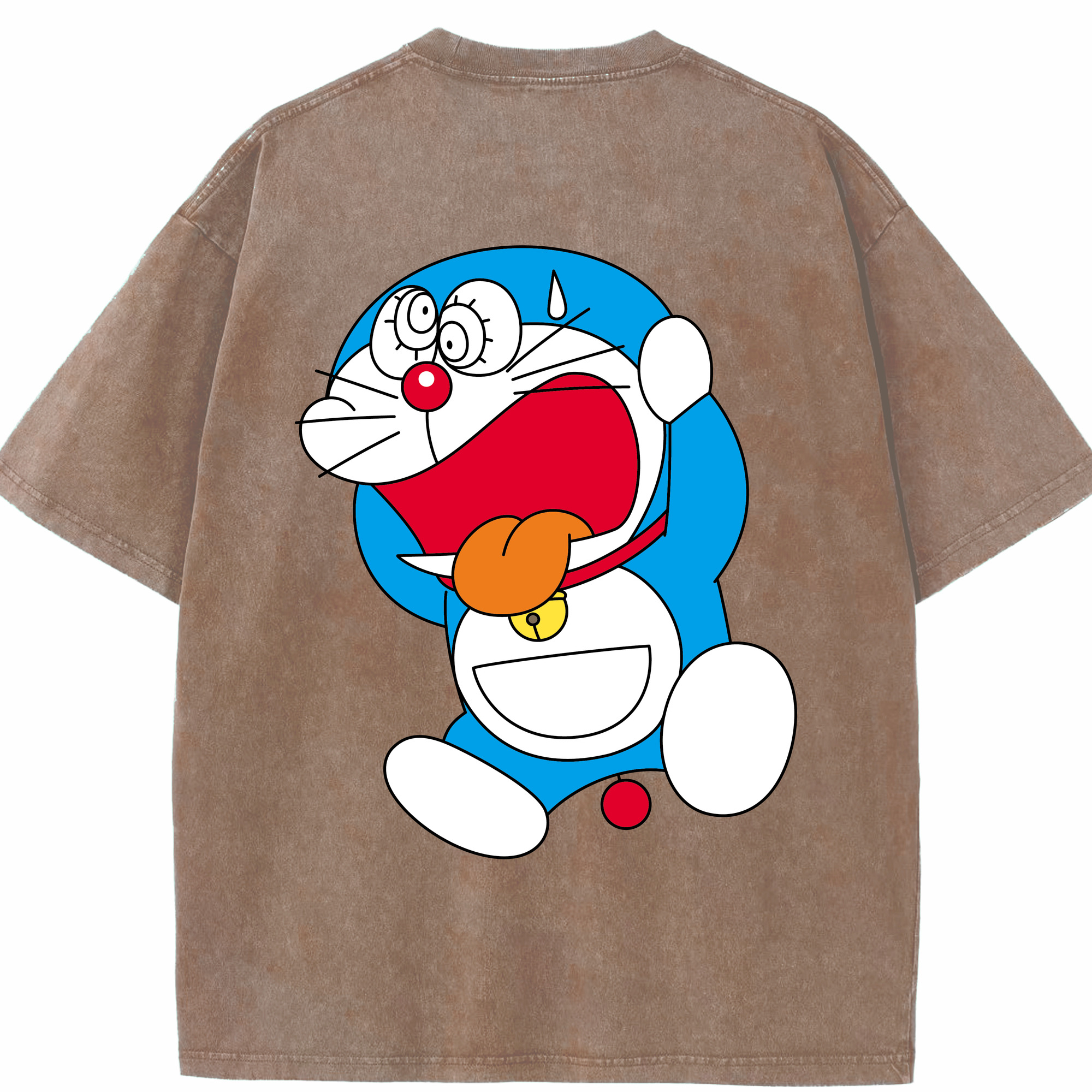 （画像用） ドラえもん Doraemon 綿100% ヴィンテージ風 半袖Tシャツ（背面プリント）