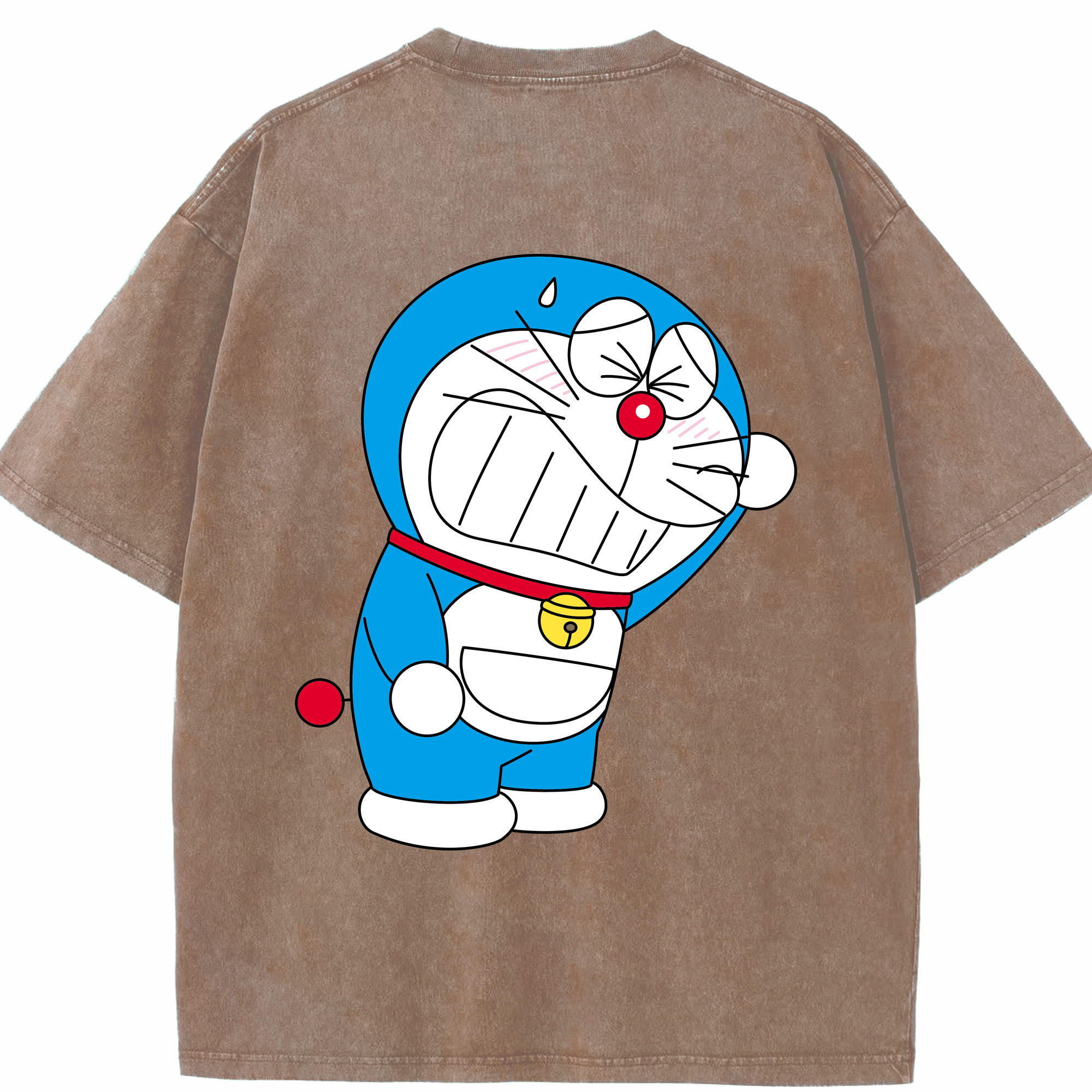 （画像用） ドラえもん Doraemon 綿100% ヴィンテージ風 半袖Tシャツ（背面プリント）