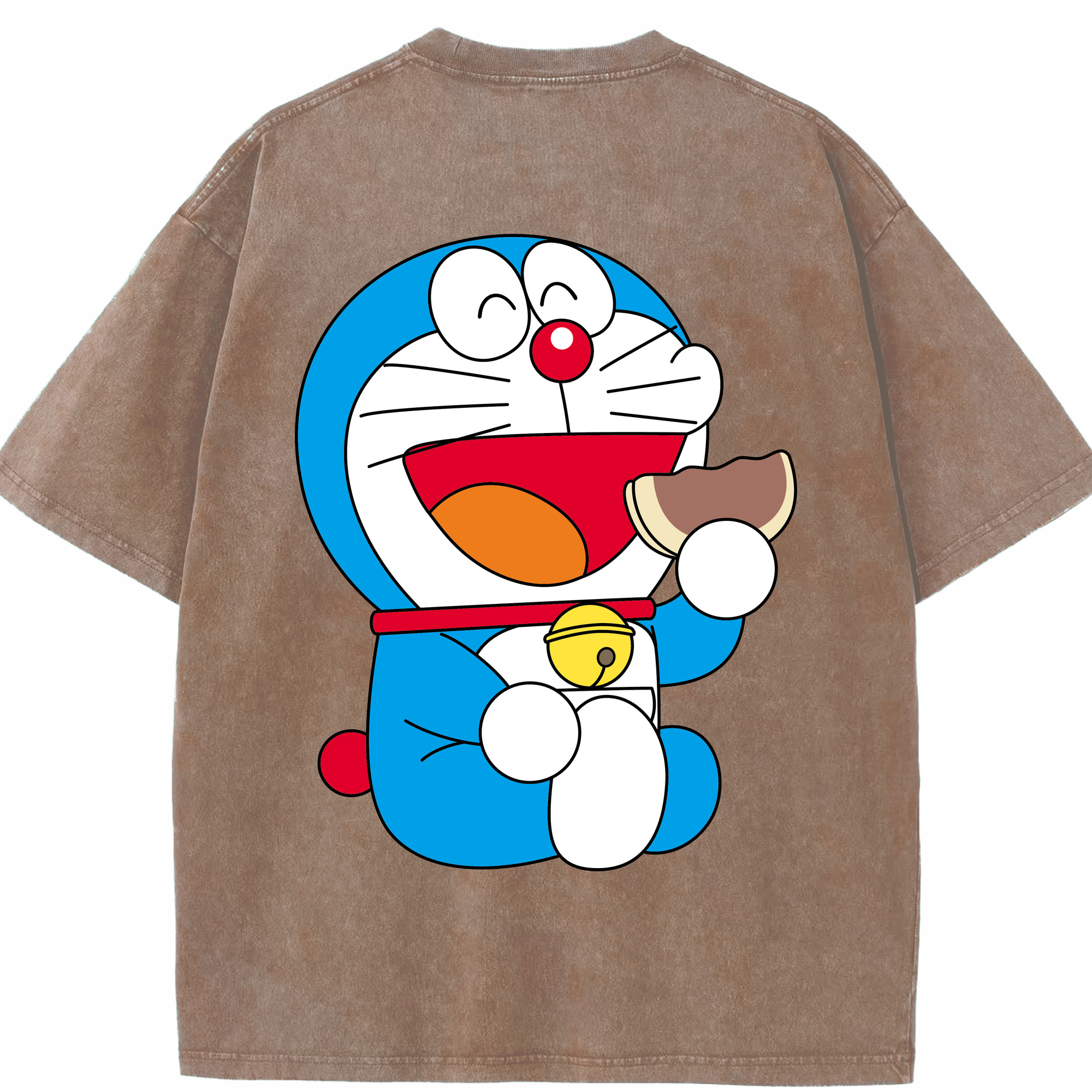 （画像用） ドラえもん Doraemon 綿100% ヴィンテージ風 半袖Tシャツ（背面プリント）
