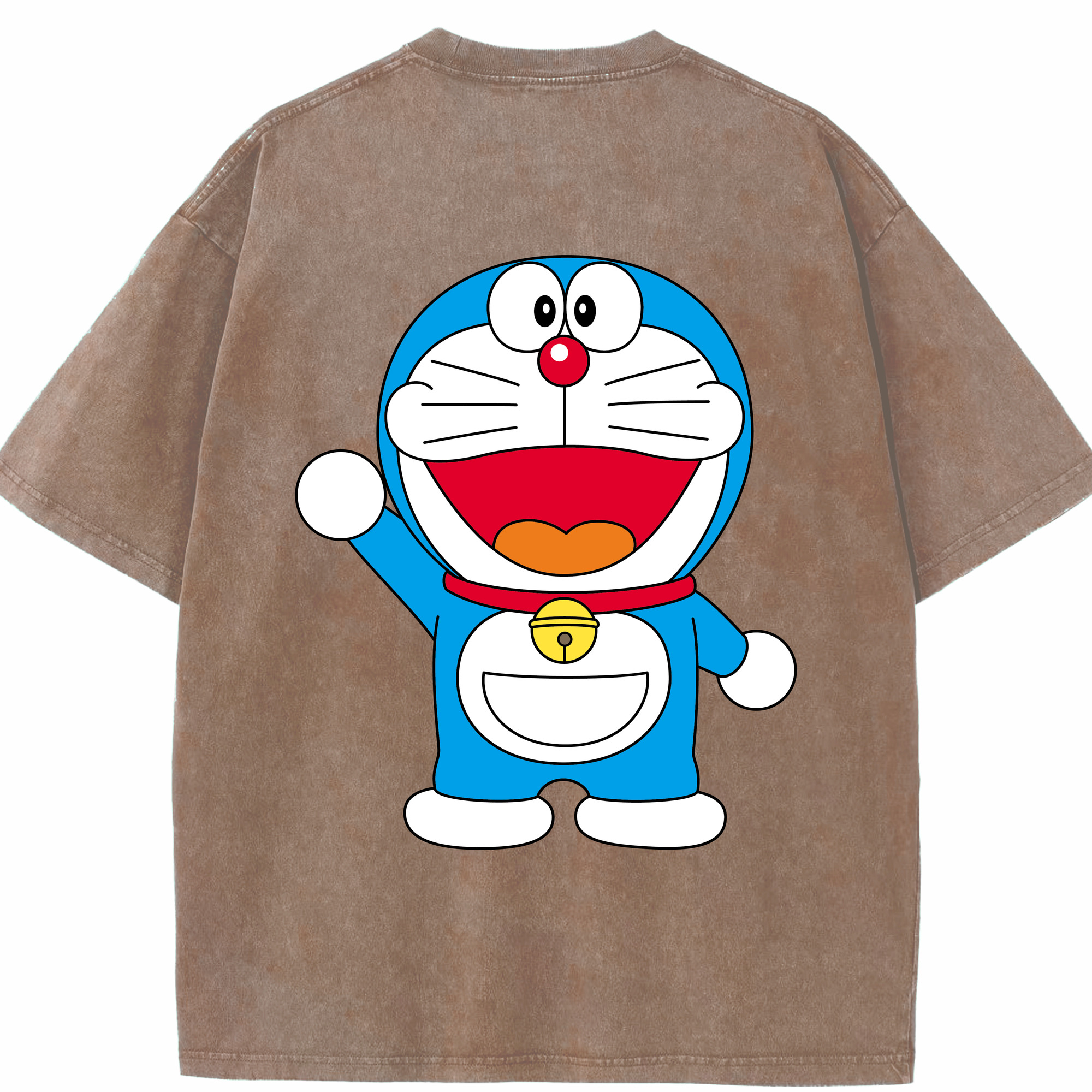 （画像用） ドラえもん Doraemon 綿100% ヴィンテージ風 半袖Tシャツ（背面プリント）