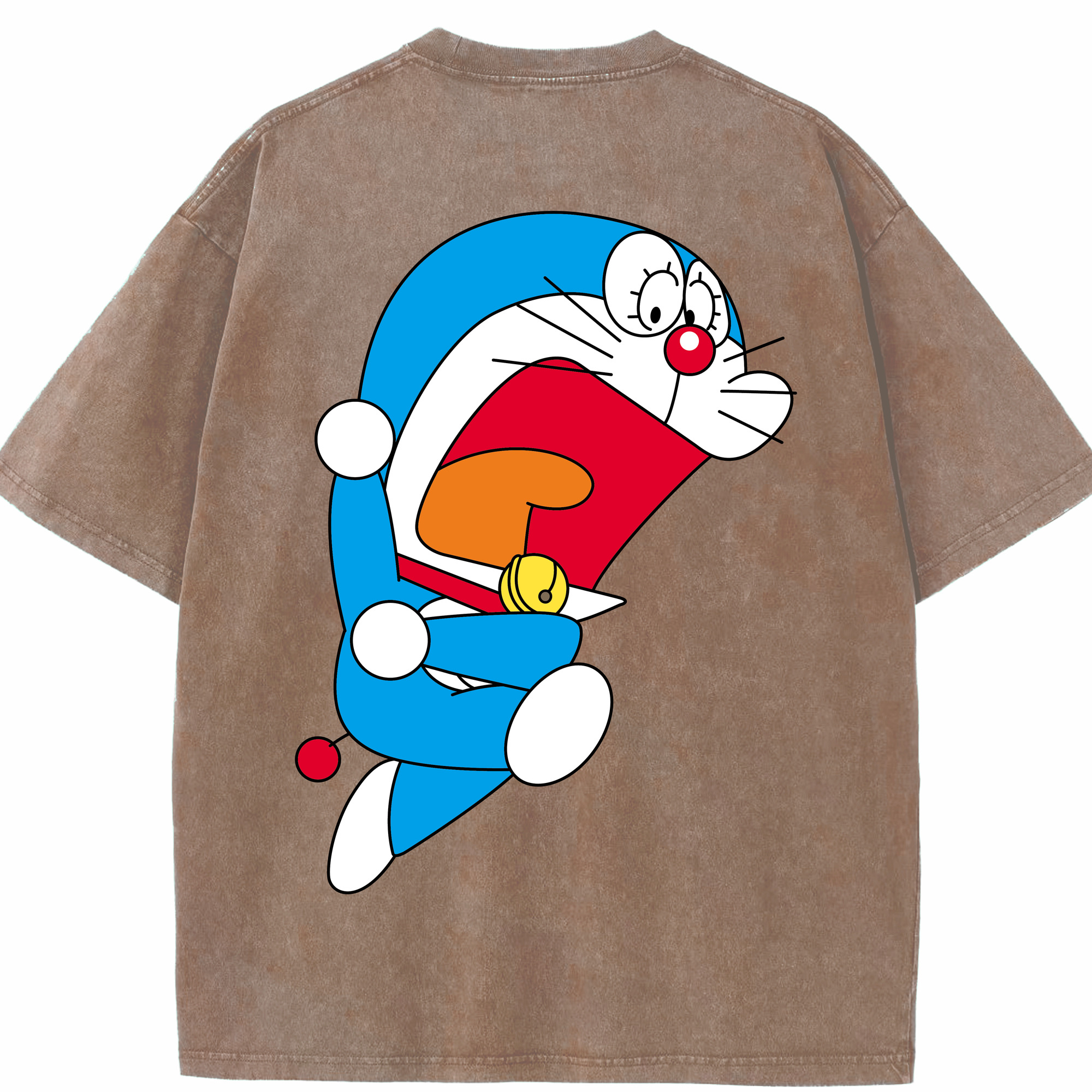 （画像用） ドラえもん Doraemon 綿100% ヴィンテージ風 半袖Tシャツ（背面プリント）