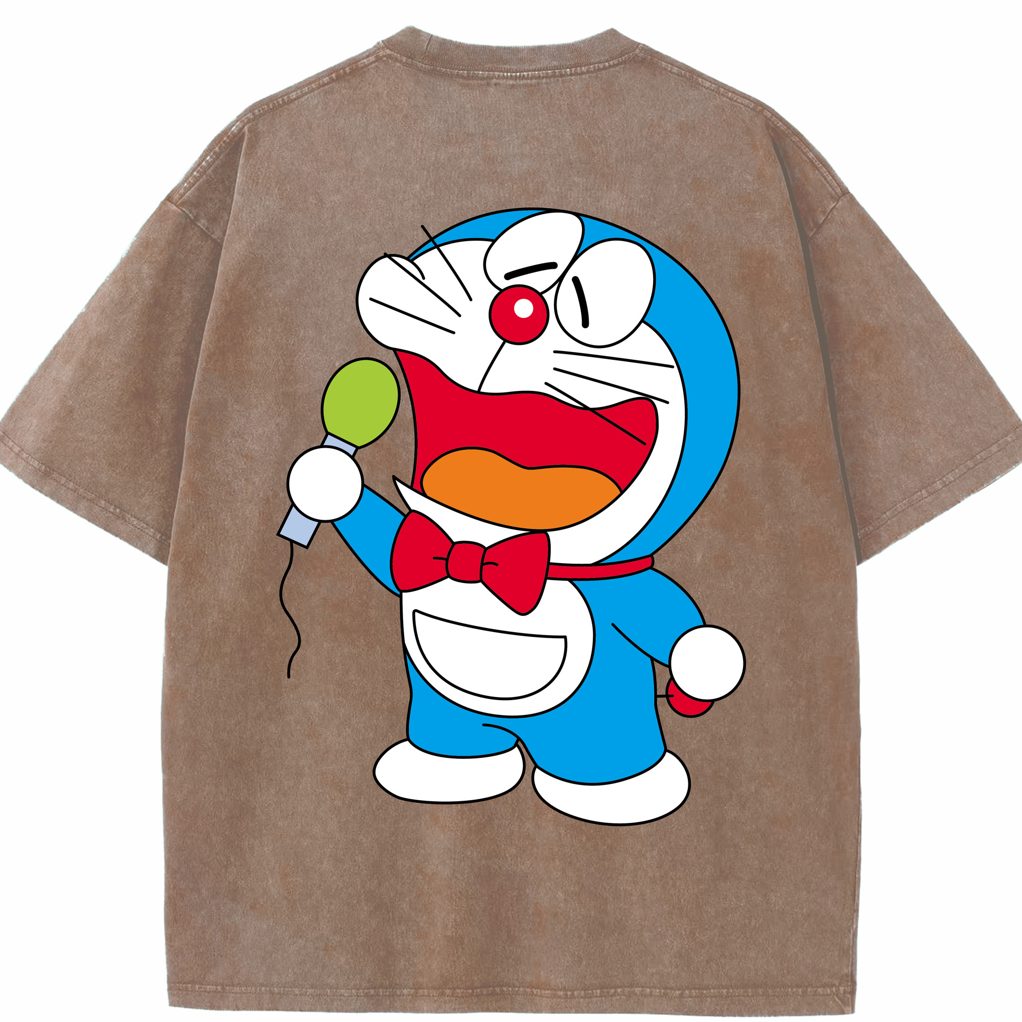 （画像用） ドラえもん Doraemon 綿100% ヴィンテージ風 半袖Tシャツ（背面プリント）