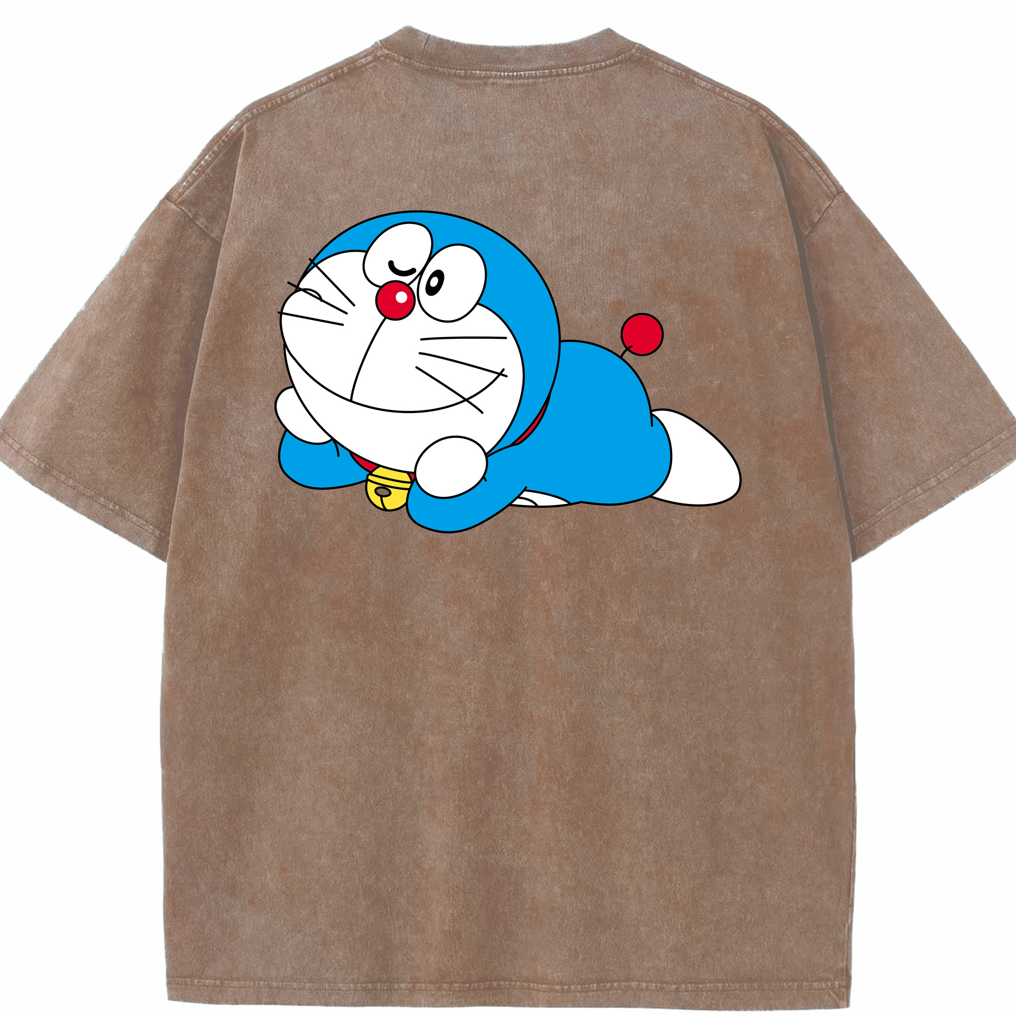 （画像用） ドラえもん Doraemon 綿100% ヴィンテージ風 半袖Tシャツ（背面プリント）
