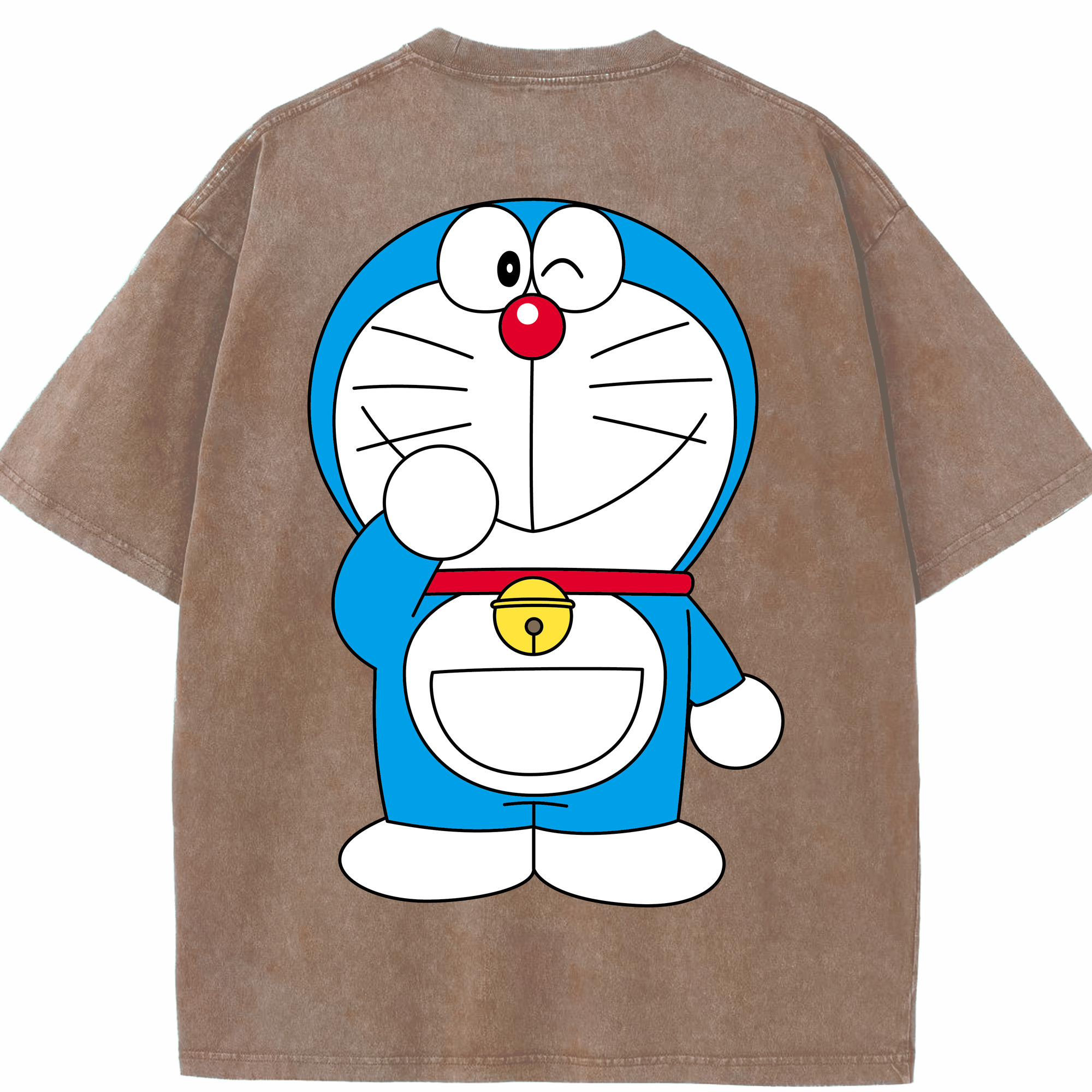 （画像用） ドラえもん Doraemon 綿100% ヴィンテージ風 半袖Tシャツ（背面プリント）