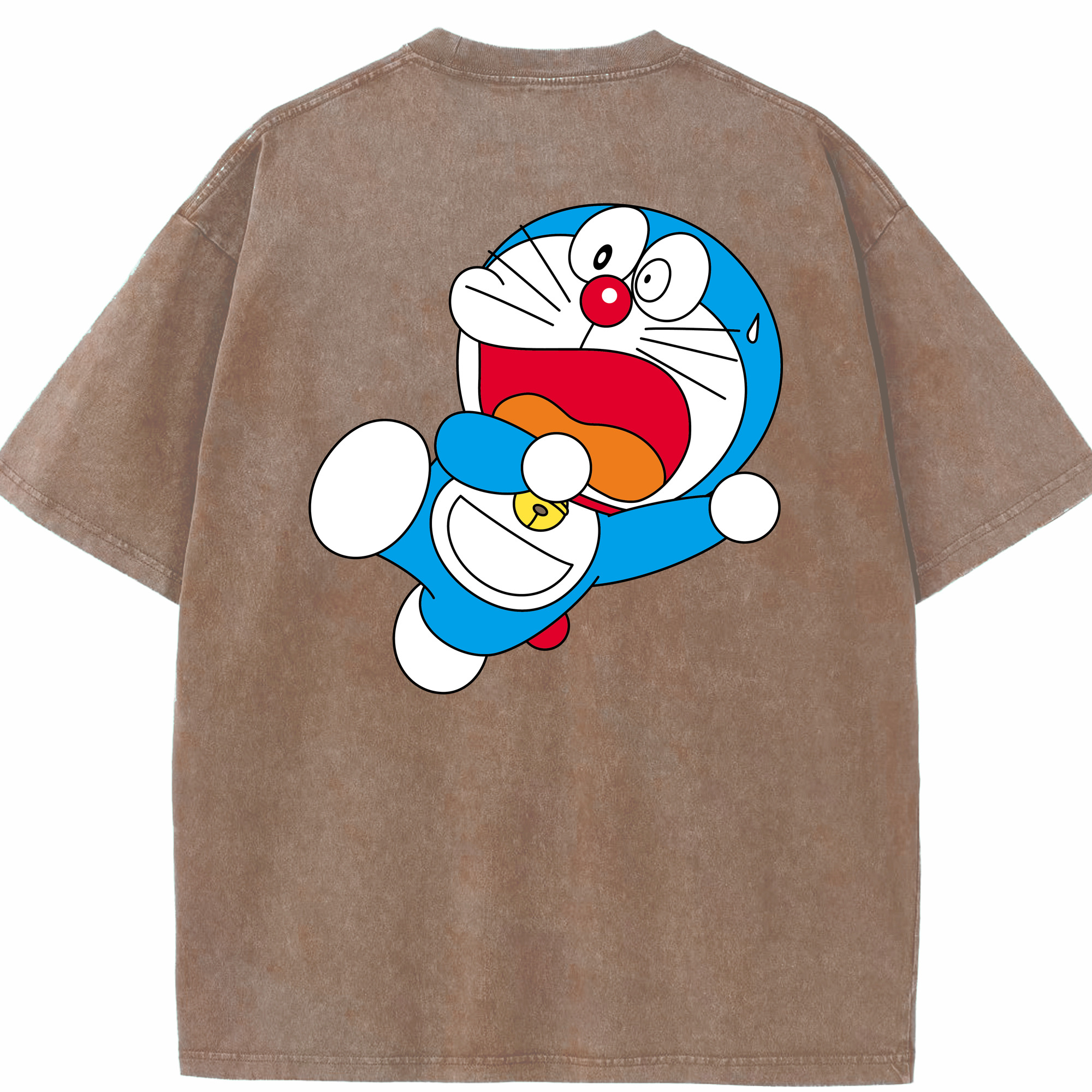 （画像用） ドラえもん Doraemon 綿100% ヴィンテージ風 半袖Tシャツ（背面プリント）