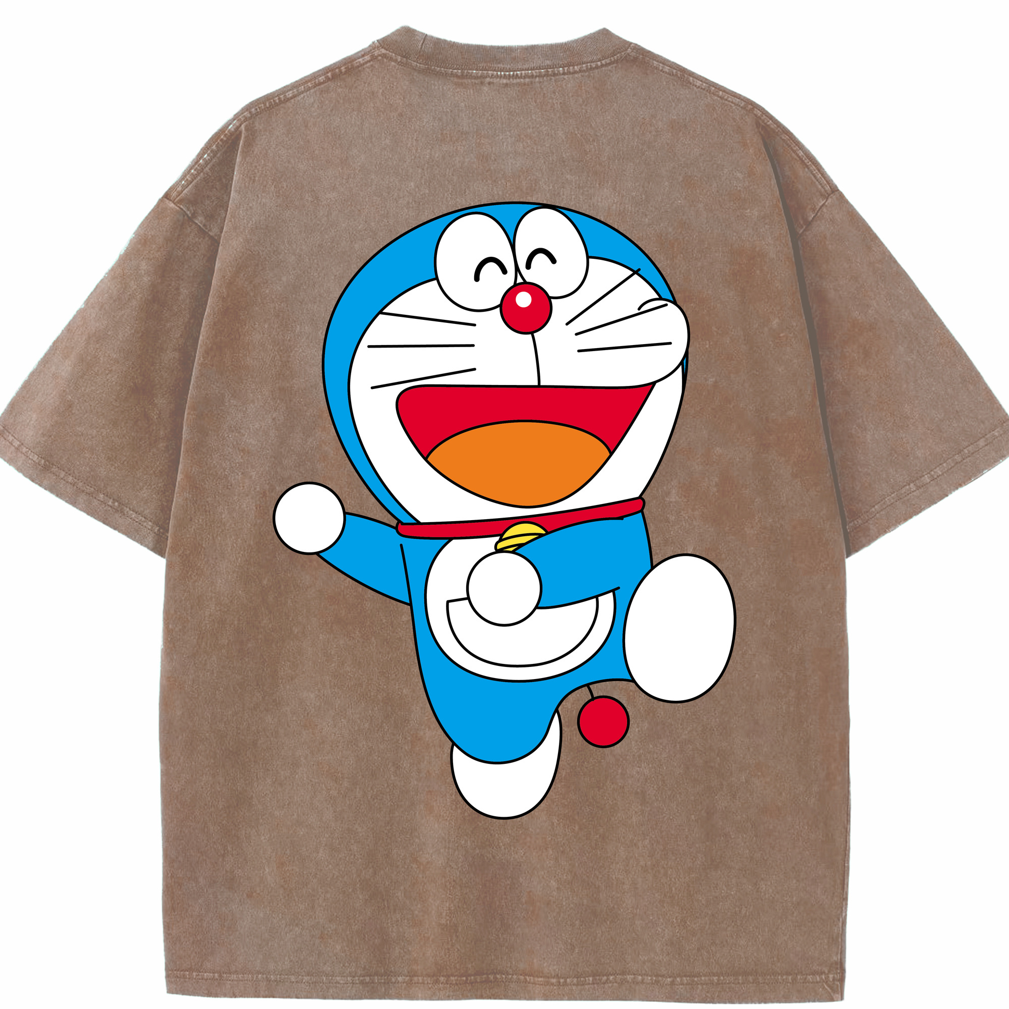 （画像用） ドラえもん Doraemon 綿100% ヴィンテージ風 半袖Tシャツ（背面プリント）