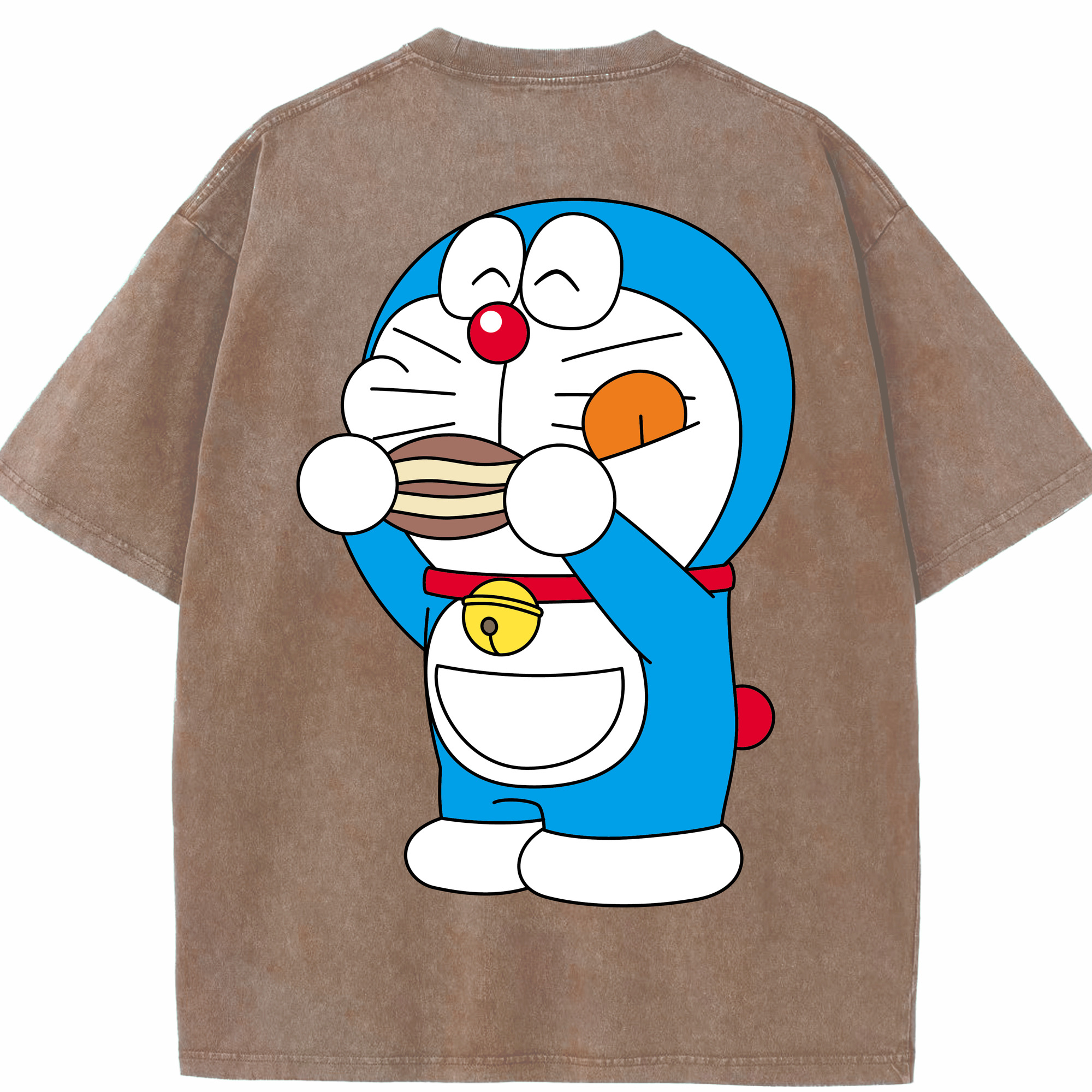 （画像用） ドラえもん Doraemon 綿100% ヴィンテージ風 半袖Tシャツ（背面プリント）