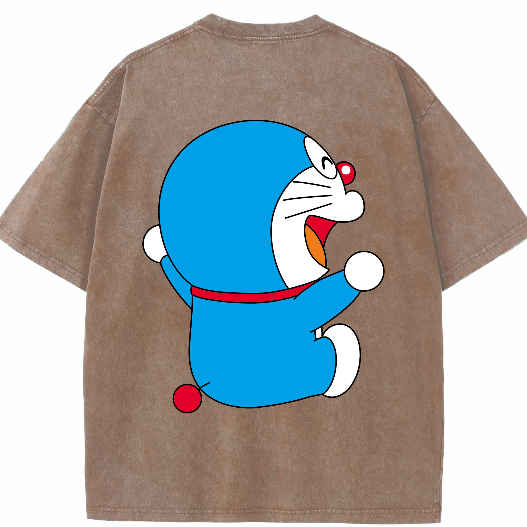（画像用） ドラえもん Doraemon 綿100% ヴィンテージ風 半袖Tシャツ（背面プリント）