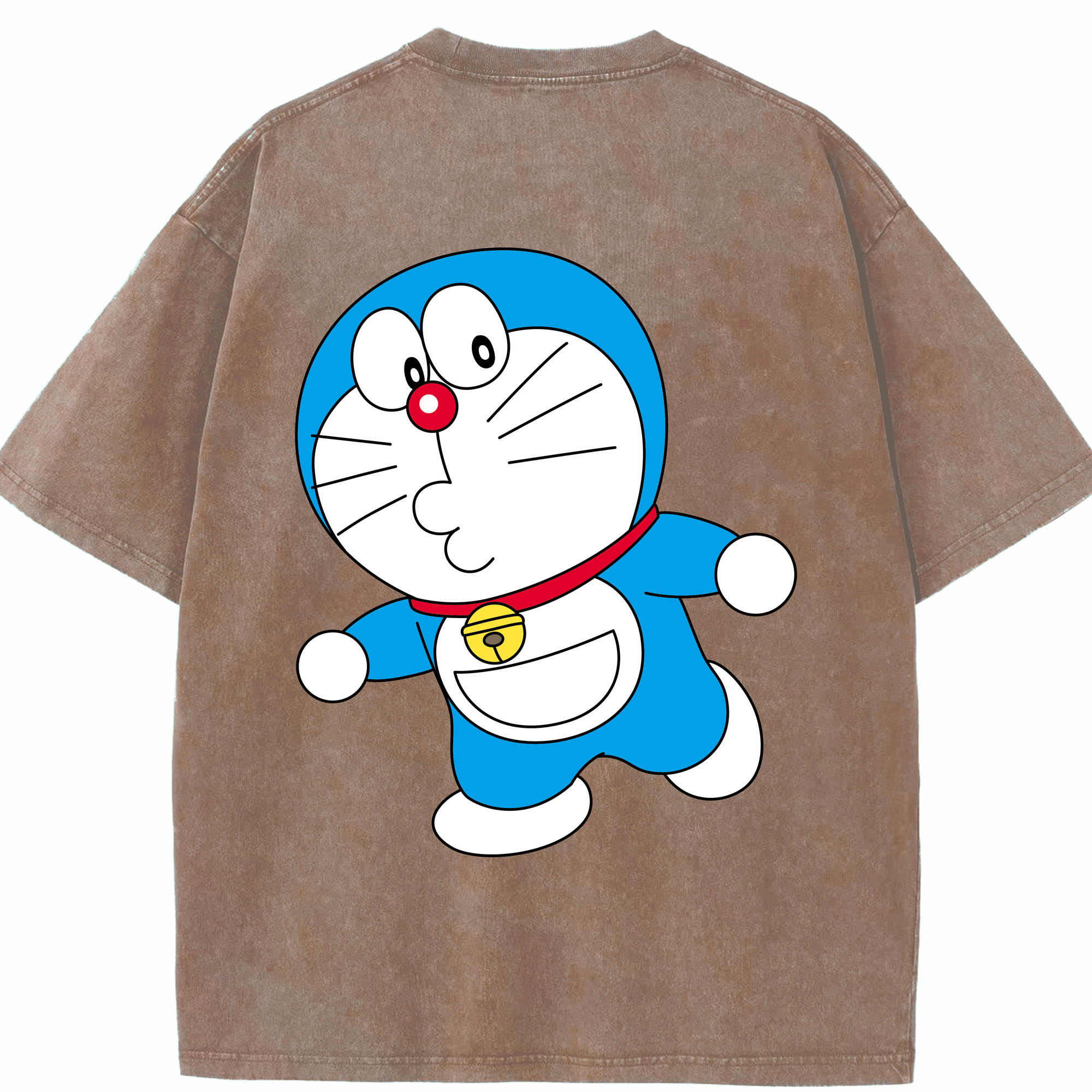 （画像用） ドラえもん Doraemon 綿100% ヴィンテージ風 半袖Tシャツ（背面プリント）