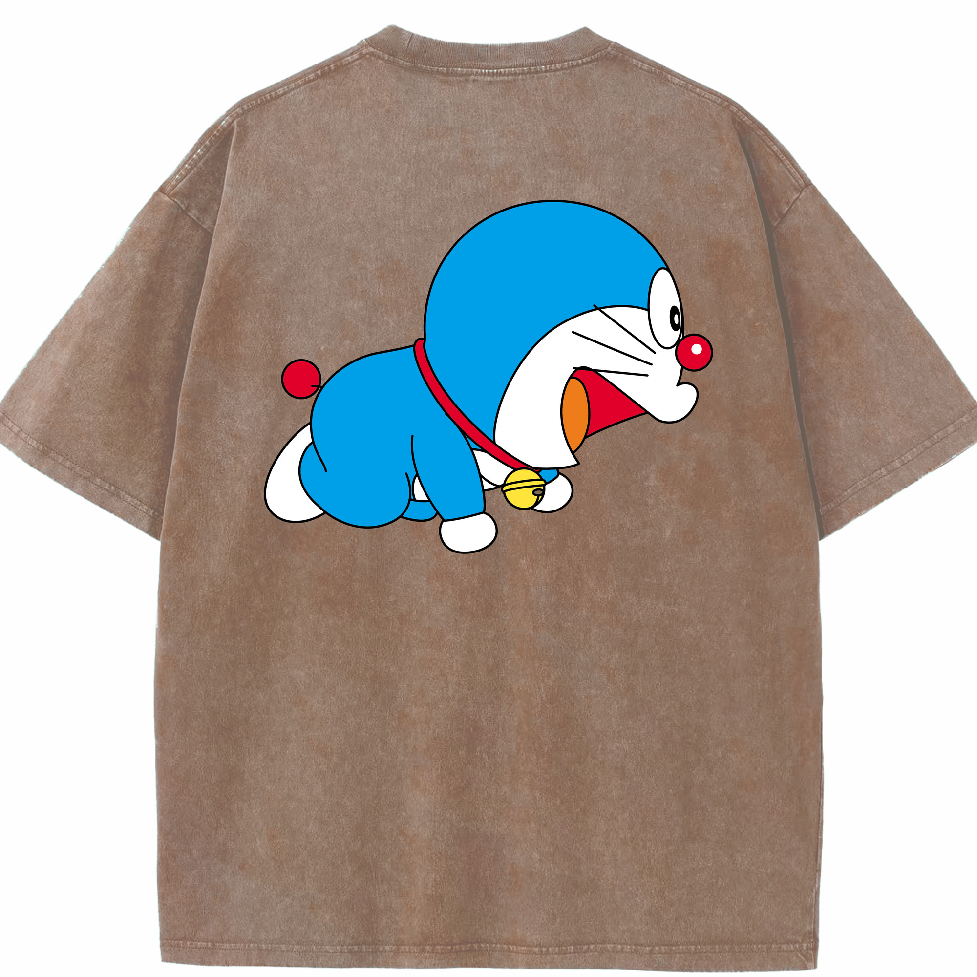 （画像用） ドラえもん Doraemon 綿100% ヴィンテージ風 半袖Tシャツ（背面プリント）