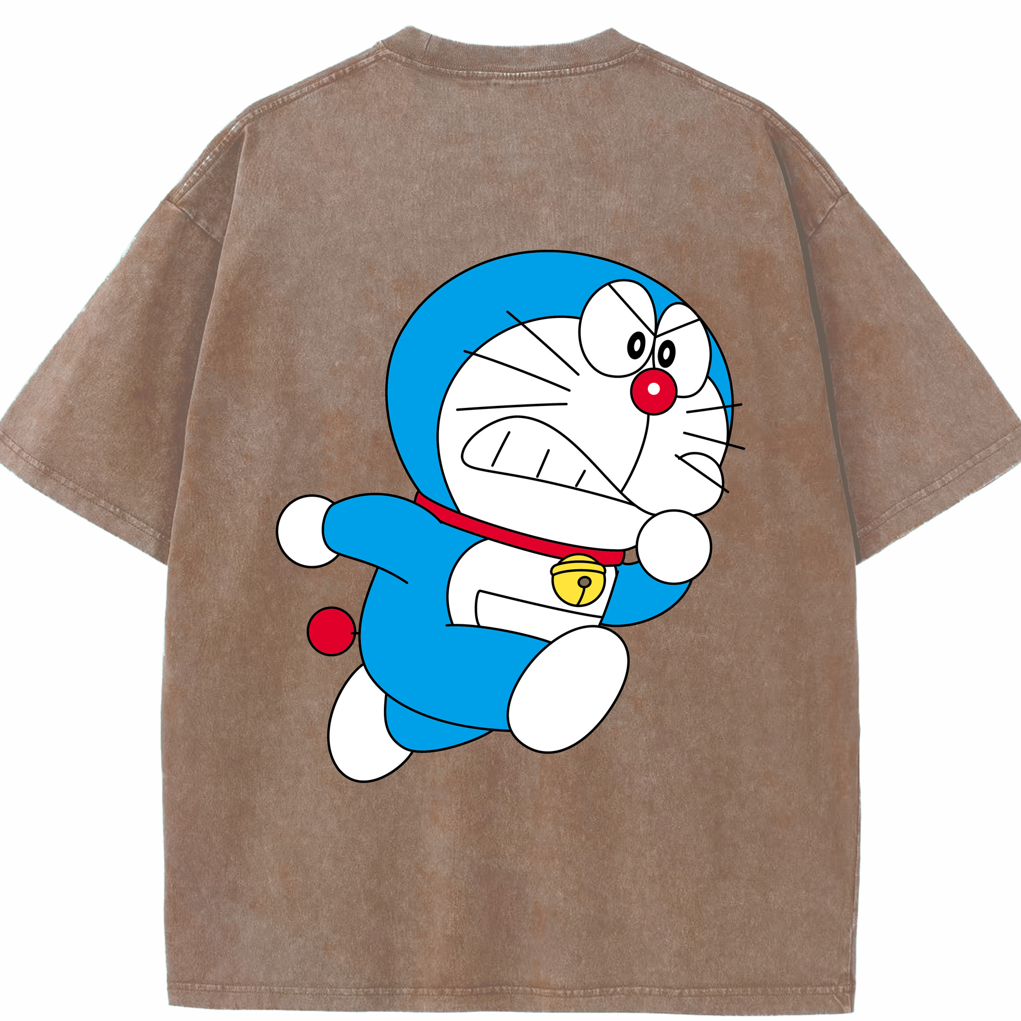 （画像用） ドラえもん Doraemon 綿100% ヴィンテージ風 半袖Tシャツ（背面プリント）