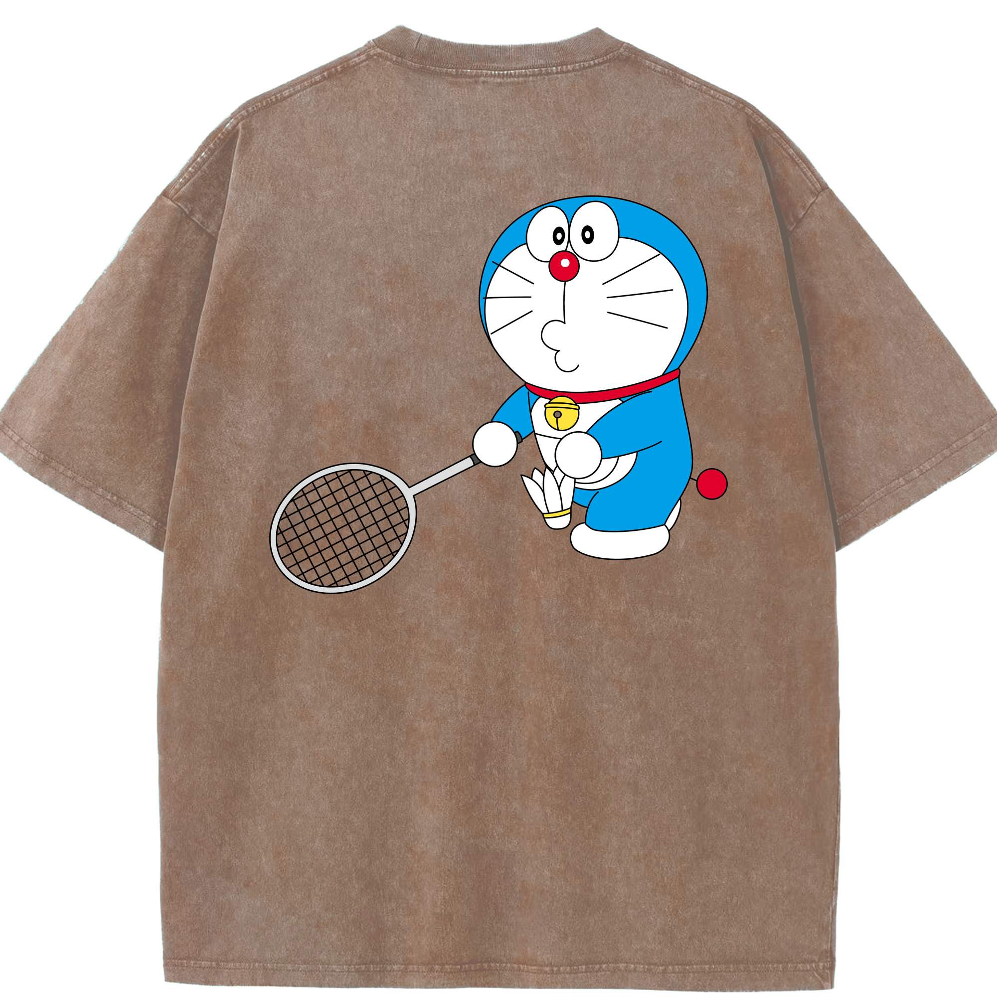 （画像用） ドラえもん Doraemon 綿100% ヴィンテージ風 半袖Tシャツ（背面プリント）
